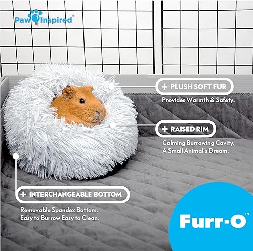 Miniatura 6 de Paw Inspired Cama para mascotas Furr-O para conejillos de indias y otros animales pequeños (gris oscuro)