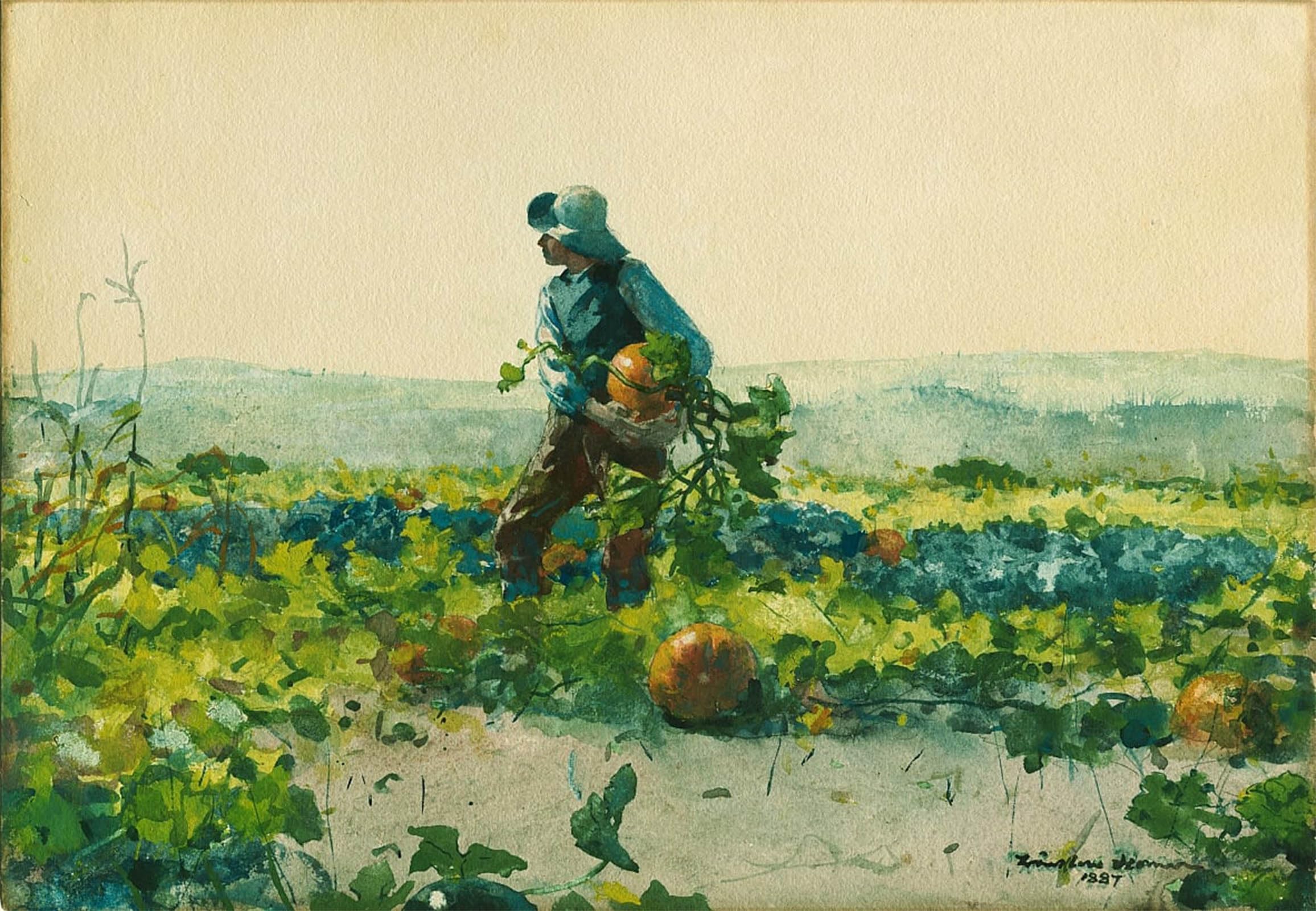 POSTERIIk Famous Animal Posters Vintage Picture for to Be a Farmers Boy by Winslow Homer Modern Wall Decor for Home Decor 60x90cm