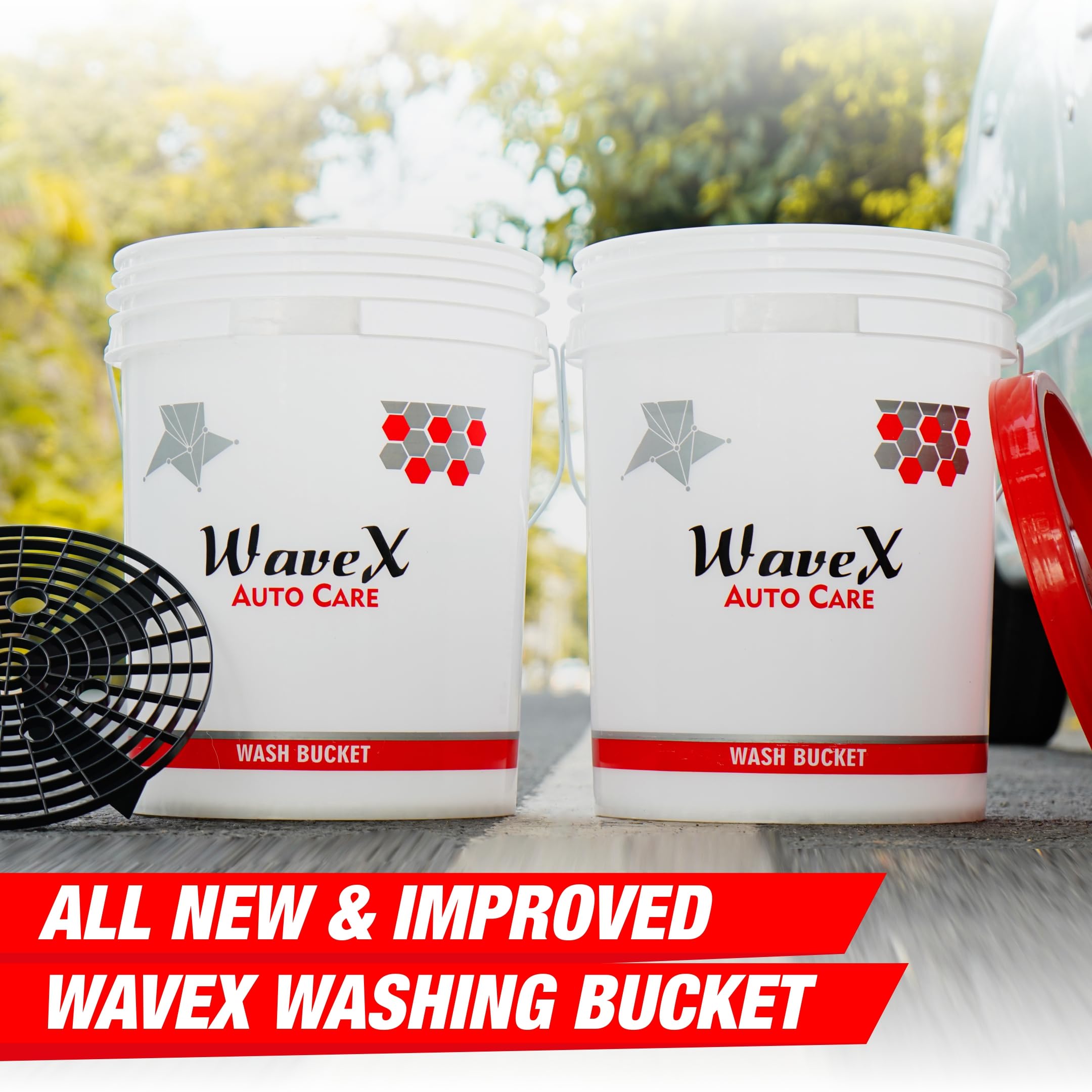 Wavex Grit Safe Car Wash Bucket - Scratch-Free Cleaning -3
