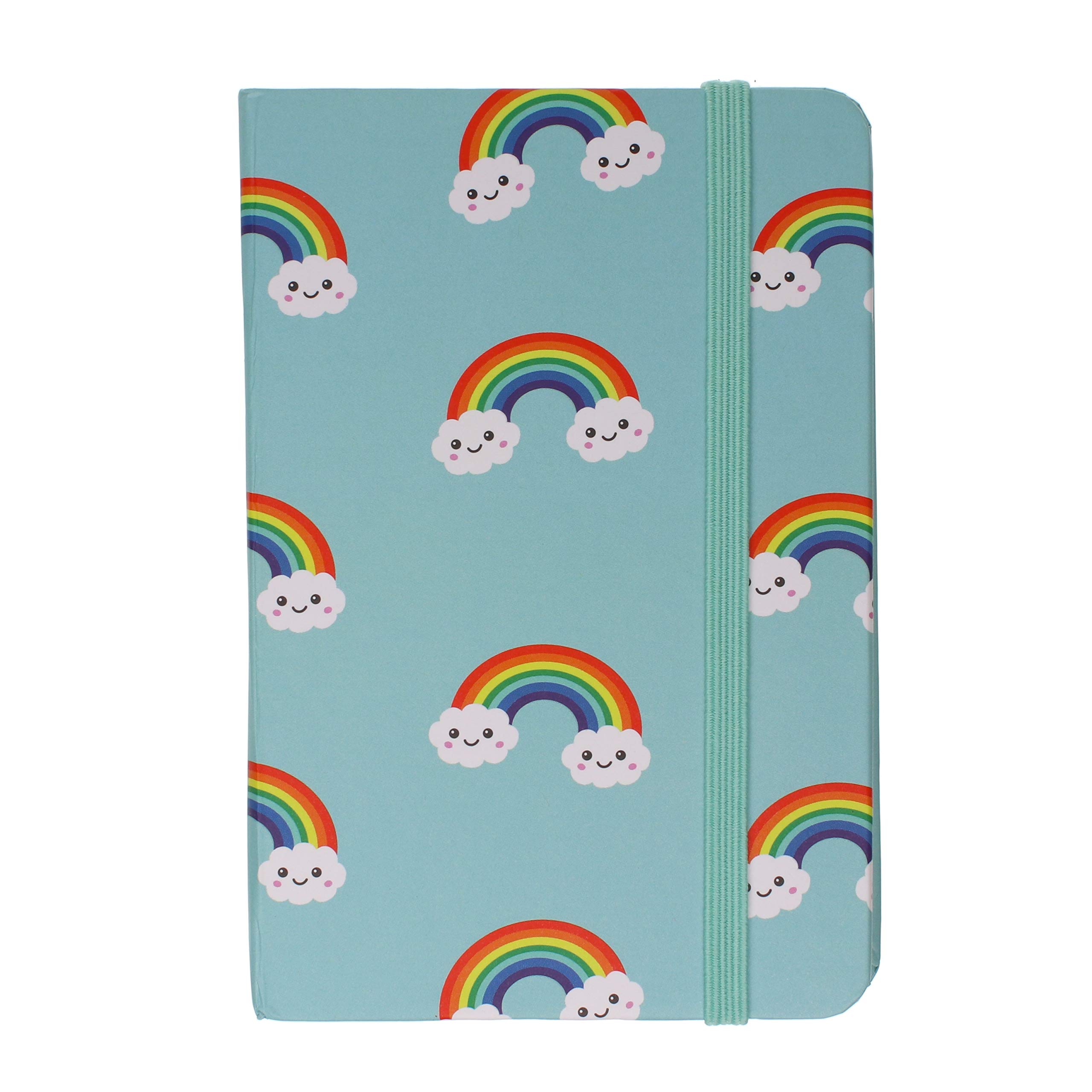 Smily Rainbow Pattern A6 Hardback Ruled Pocket Notebook