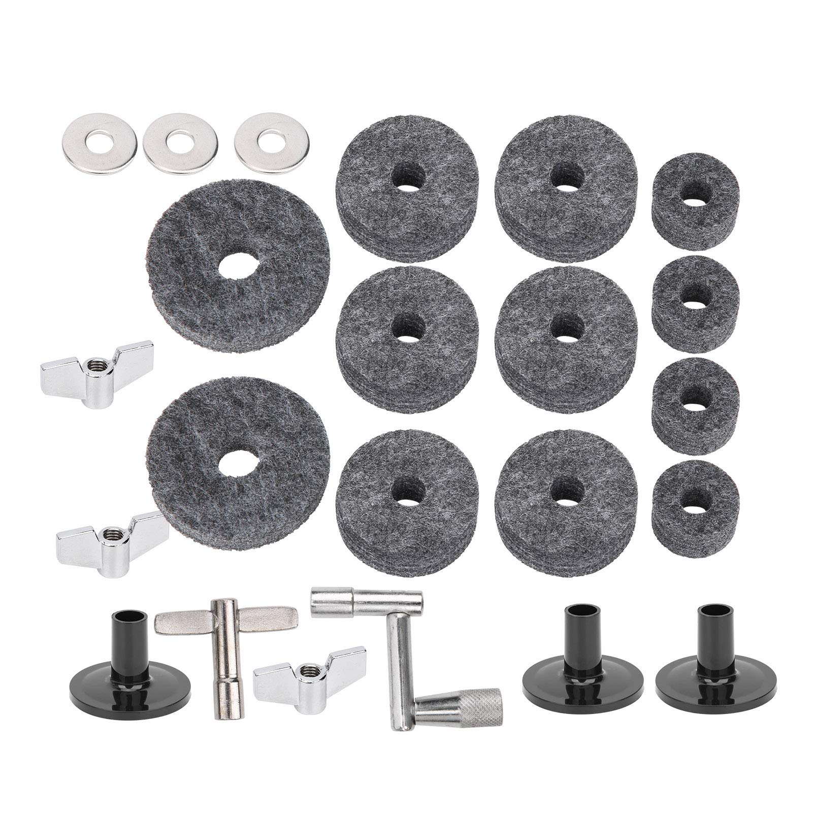 Tampone in feltro per batteria, 23Pcs Kit, for piatti, con dadi ad alette, for cooking, for home use