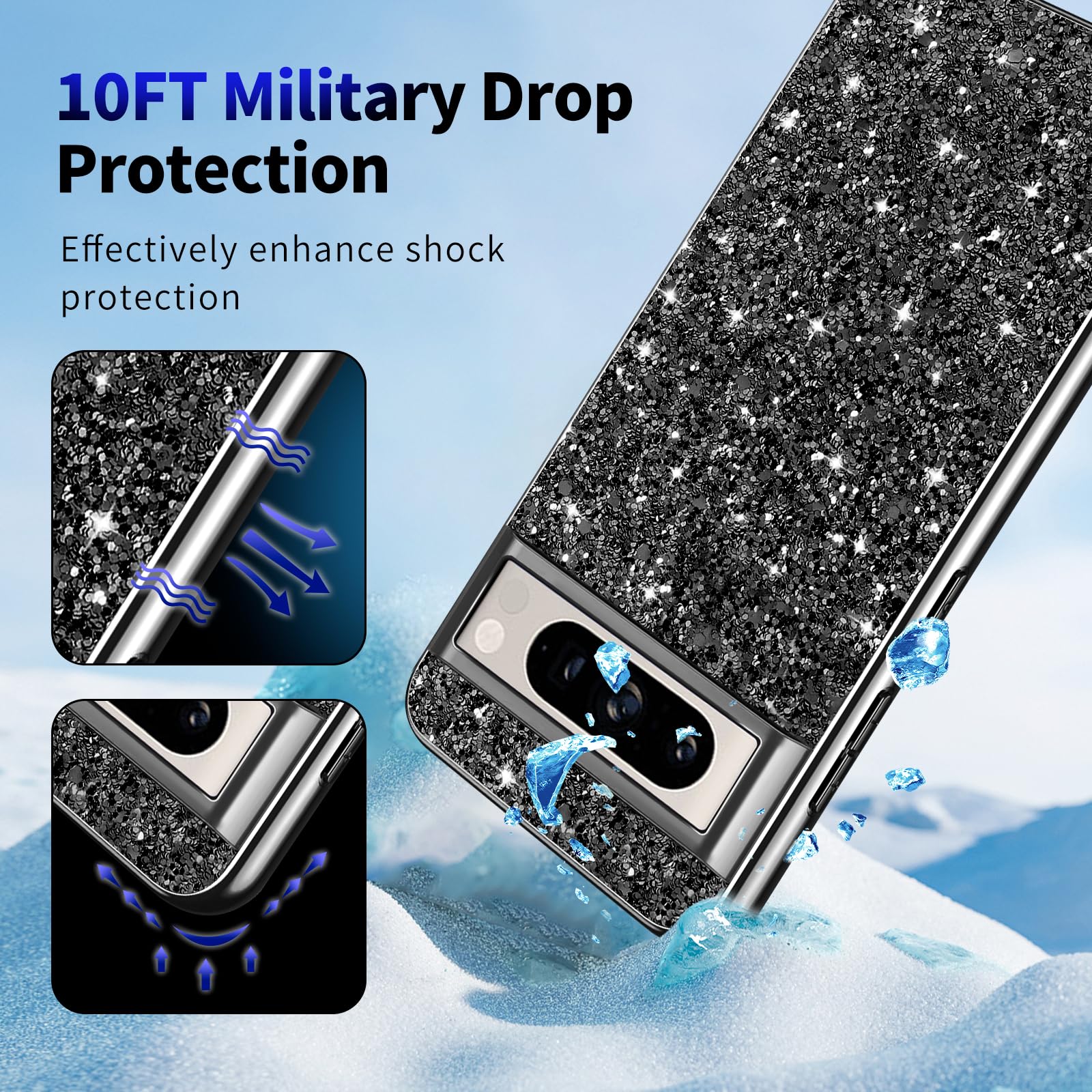 Custodia Per Samsung Galaxy S23 Ultra Cover Glitter Bling Sparkle - Foto 9