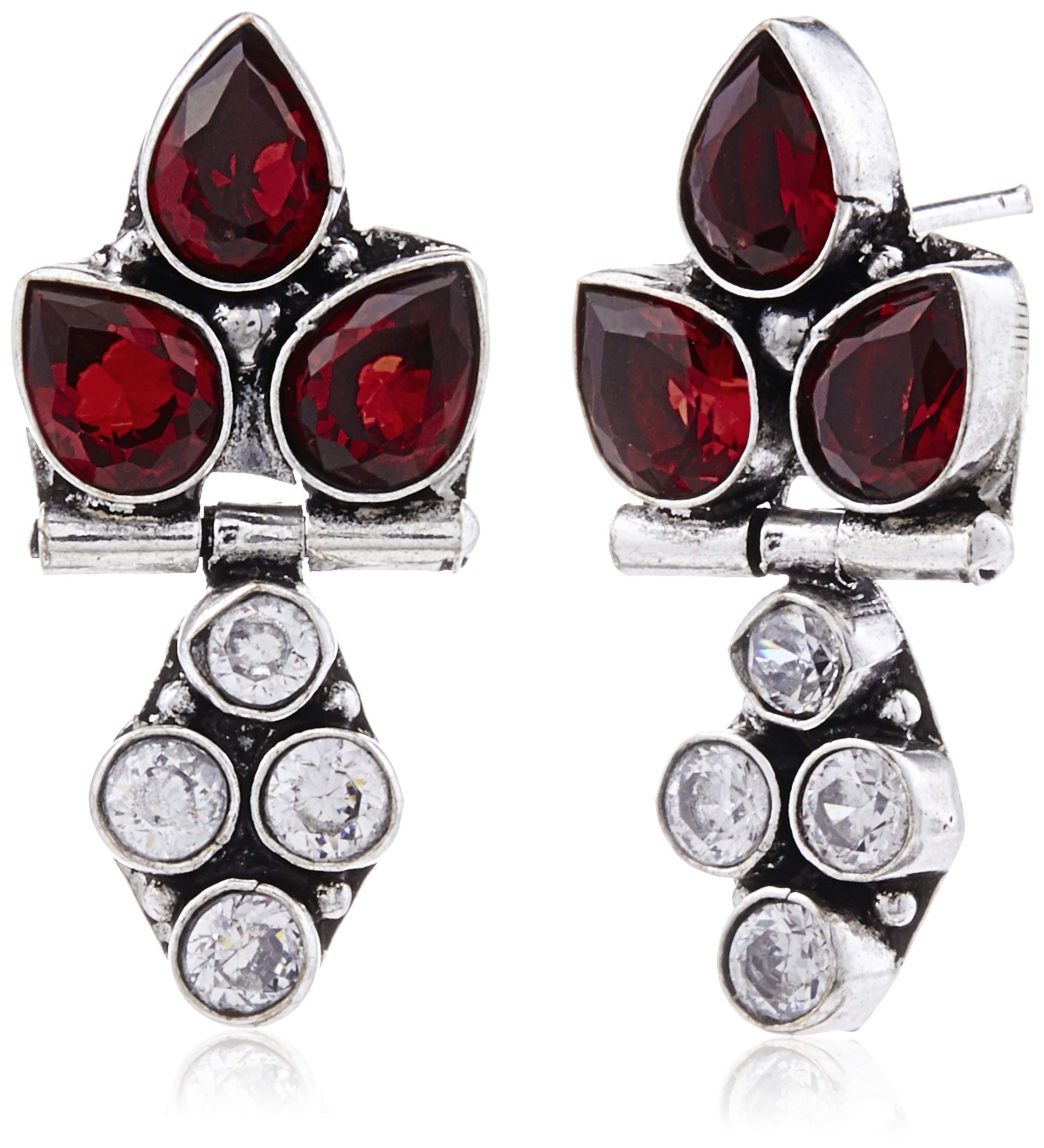 See full amazon price history chart for PRAANJAL Silver Plated Handmade Classic Statement Stud Earrings (Red and White) PRAANJAL Silver Plated Handmade Classic Statement Stud Earrings (Red and White) (B07YLR4JD9) Amazon Price History, Amazon Price Tracker