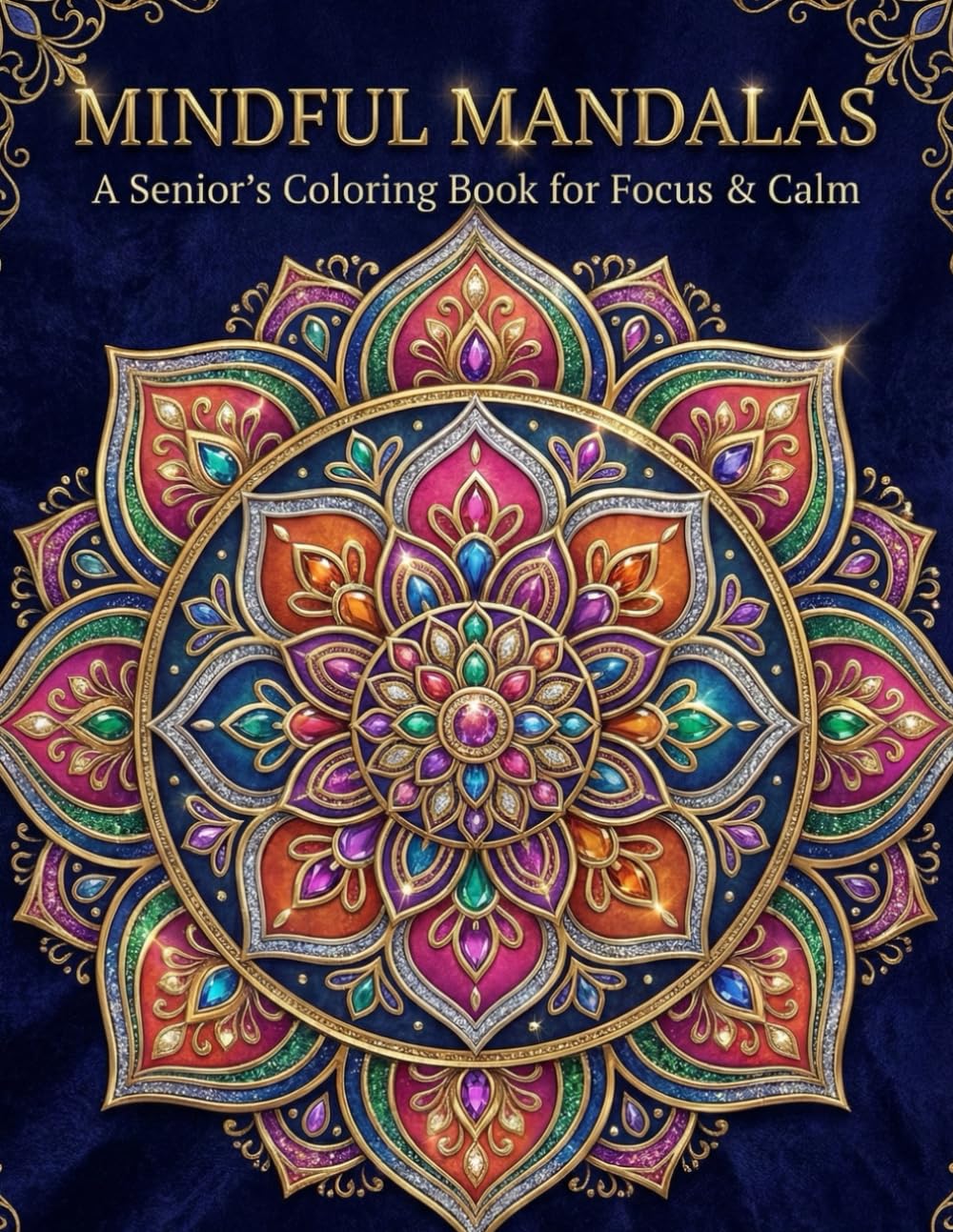 Mandala Coloring Book for Seniors　Cognitive Stimulation, Dementia Prevention & Relaxation　: Large Print – Designed for Quiet Focus & Mental Activity