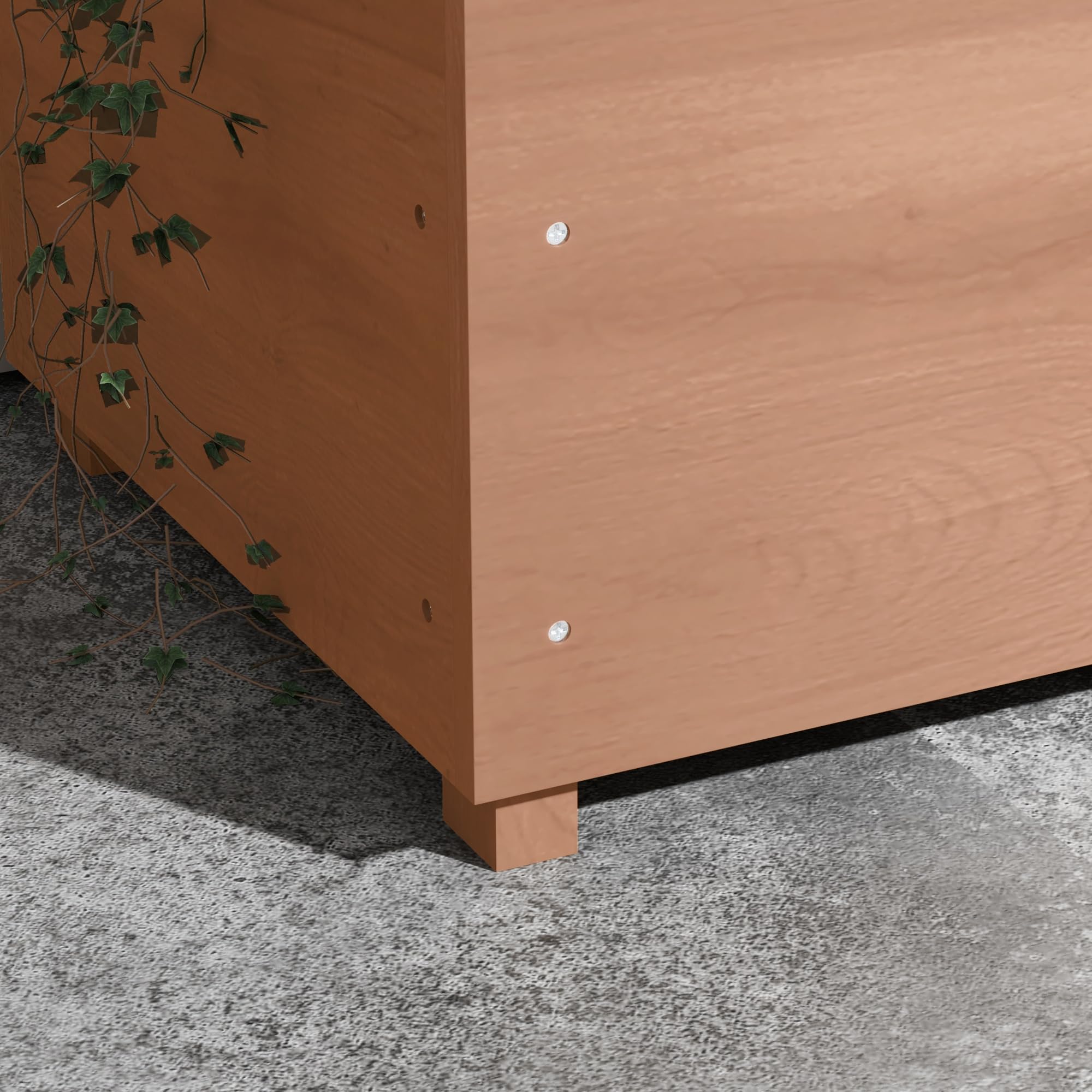 Outsunny Fioriera con Grigliato e Tettuccio in Legno di Abete, Fioriera da Esterno con Fori di Drenaggio, 112x41x180 cm, Marrone