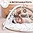 Little Dove Tummy Time Mat with 6 Toys, Macrame Baby Play Mat for Newborn, Baby Gym with 12 Milestone Cards, Stage-Based Sensory and Motor Skill Development Baby Play Gym, Non Slip Mat Washable, Khaki
