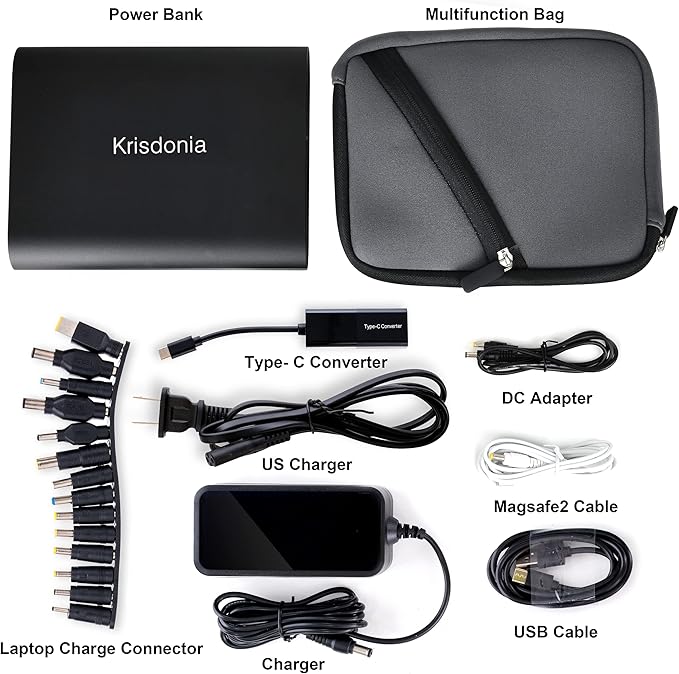 Power Bank 50000mAh para laptop QC3.0 USB-A USB-C miniatura 4