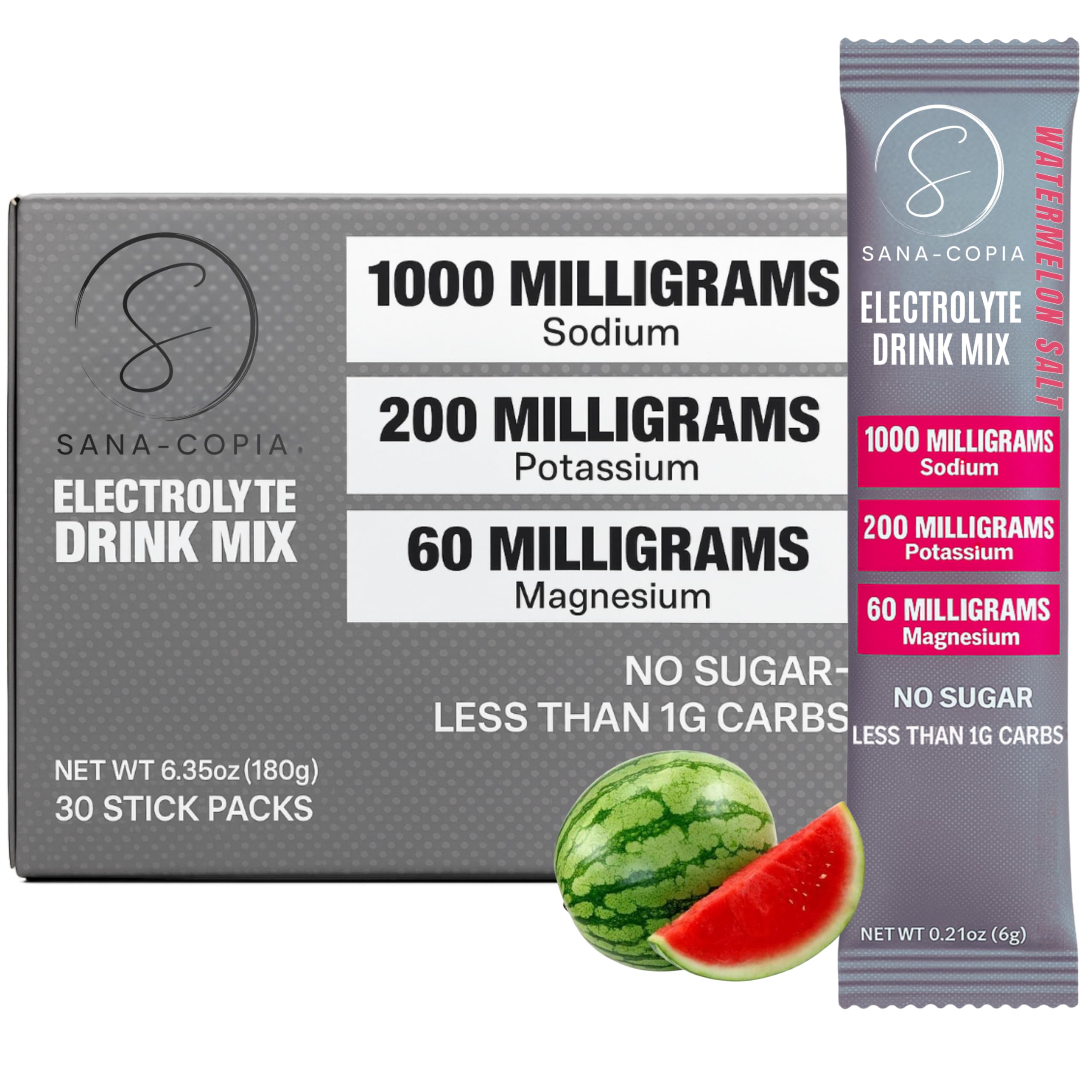 Electrolyte Drink Mix Hydration Packets: 1000mg Sodium, Potassium & Magnesium Citrus Salt Hydrating Powder, Zero Sugar - 30 Lemon Lime Electrolyte Powder Packets, For Rehydration or Dehydration Relief — Amazon image 9