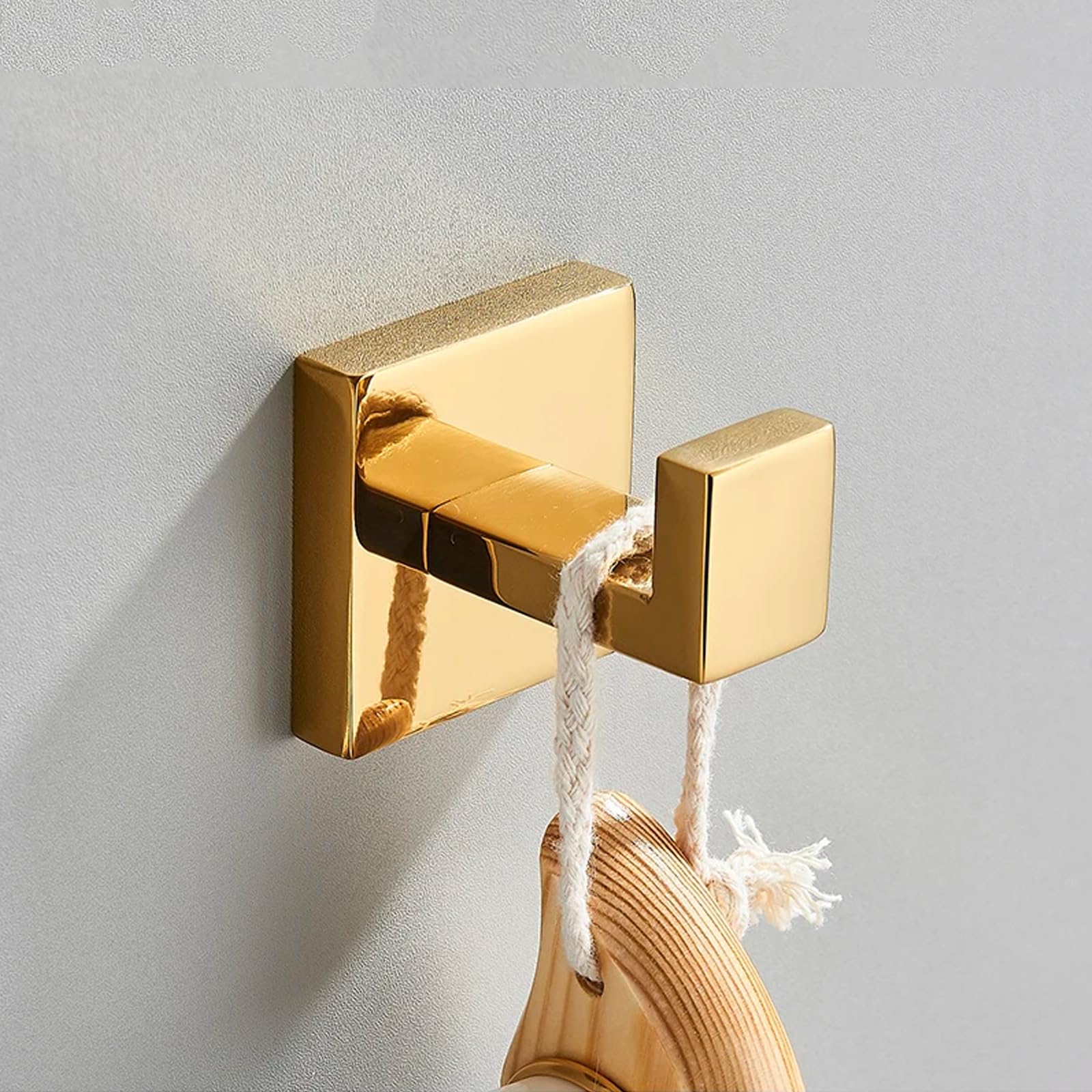 Juego De Hardware De Baño En Oro Pulido, Juego De Accesorios De Baño De Acero Inoxidable. Juego De Toallero De 60 Cm, Portarrollos, Gancho para Ropa Y Aro para Toalla,4 Piece Set