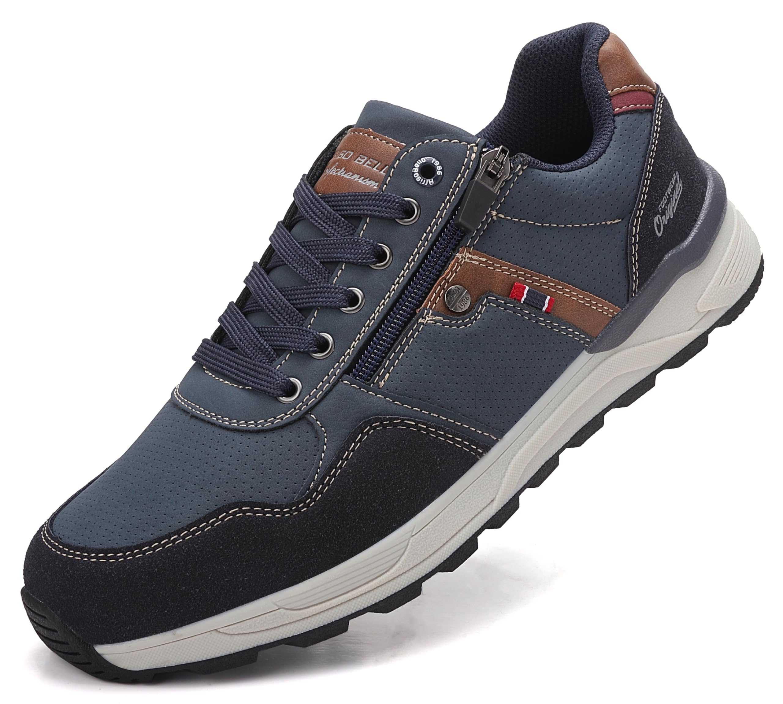 ARRIGO BELLO Sneaker Schuhe Herren Reißverschluss Freizeitschuhe rutschfest Halbschuhe Outdoor Leichte Turnschuhe für Männer 41-46