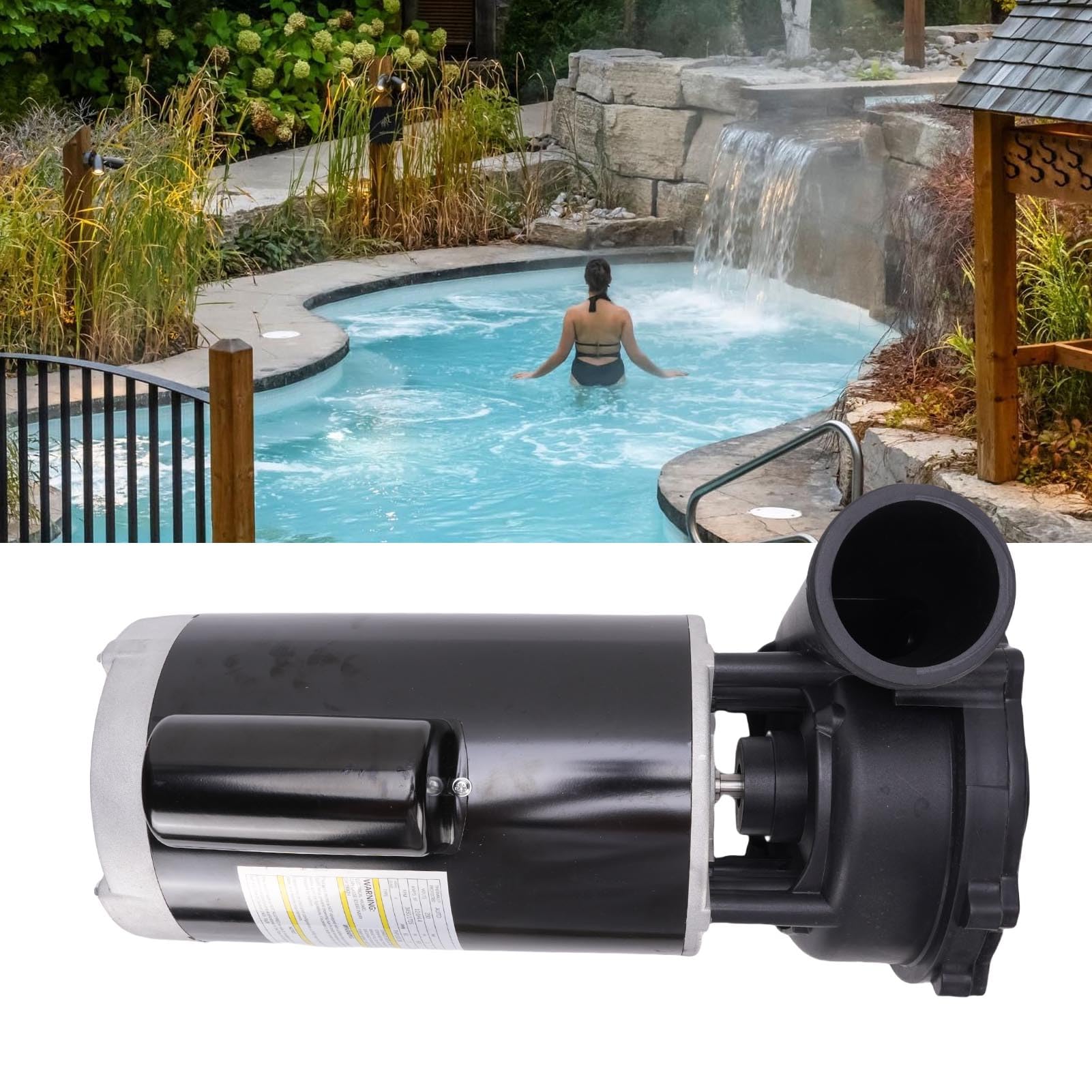 Bomba de Piscina, Extremo Húmedo Giratorio, bajo Nivel de Ruido, Bomba de Agua de 2 Velocidades, 3450 RPM, 1725 RPM, 3721621-1D para Centros de