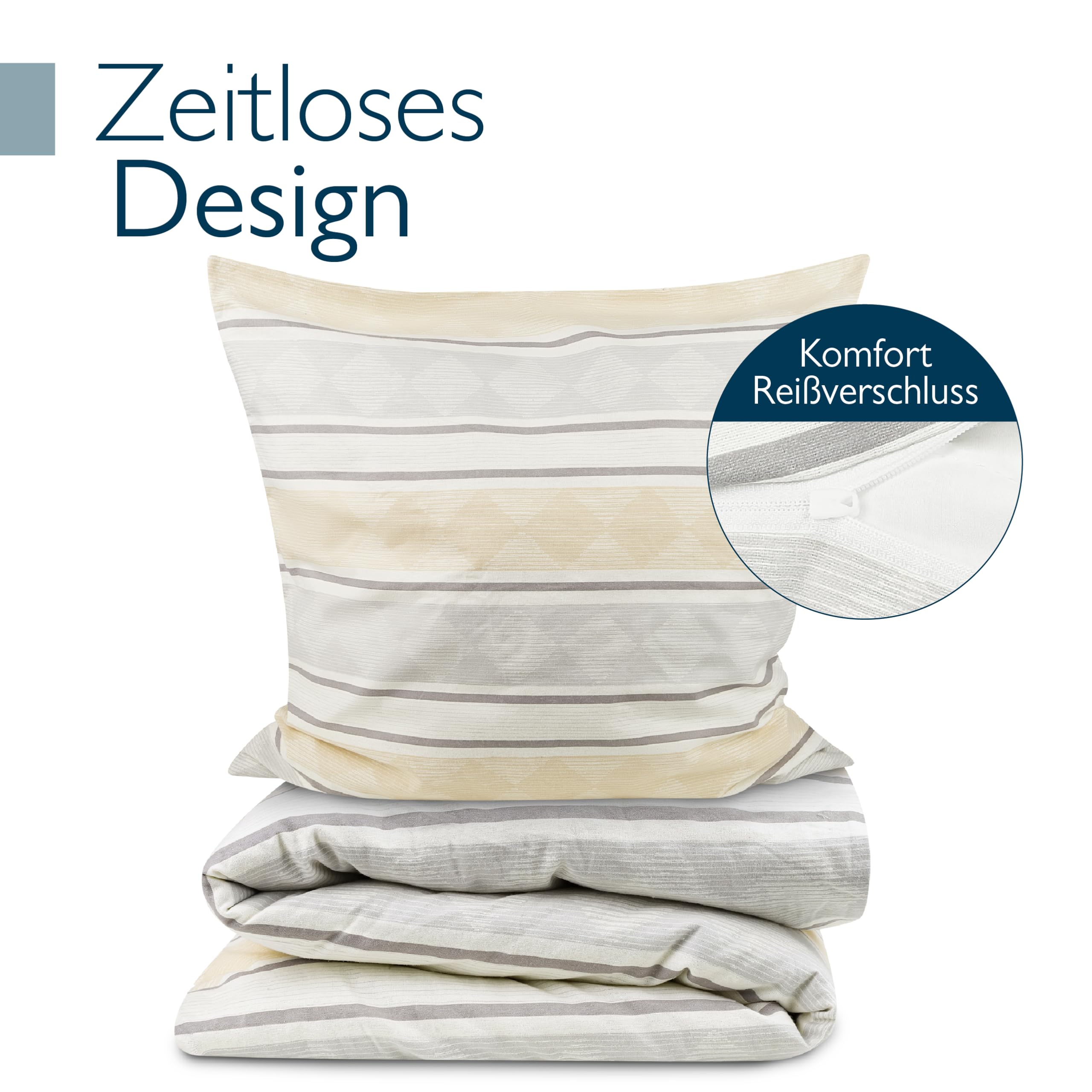 Beautissu Biber Bettwäsche 4teilig 100% Baumwolle Flanell Winterbettwäsche | 135x200cm Beige warme Feinbiber 2X Bettbezug & 2X Kissenbezug 80x80cm Biberbettwäsche Bettwäsche-Sets warm Winter Set Viola