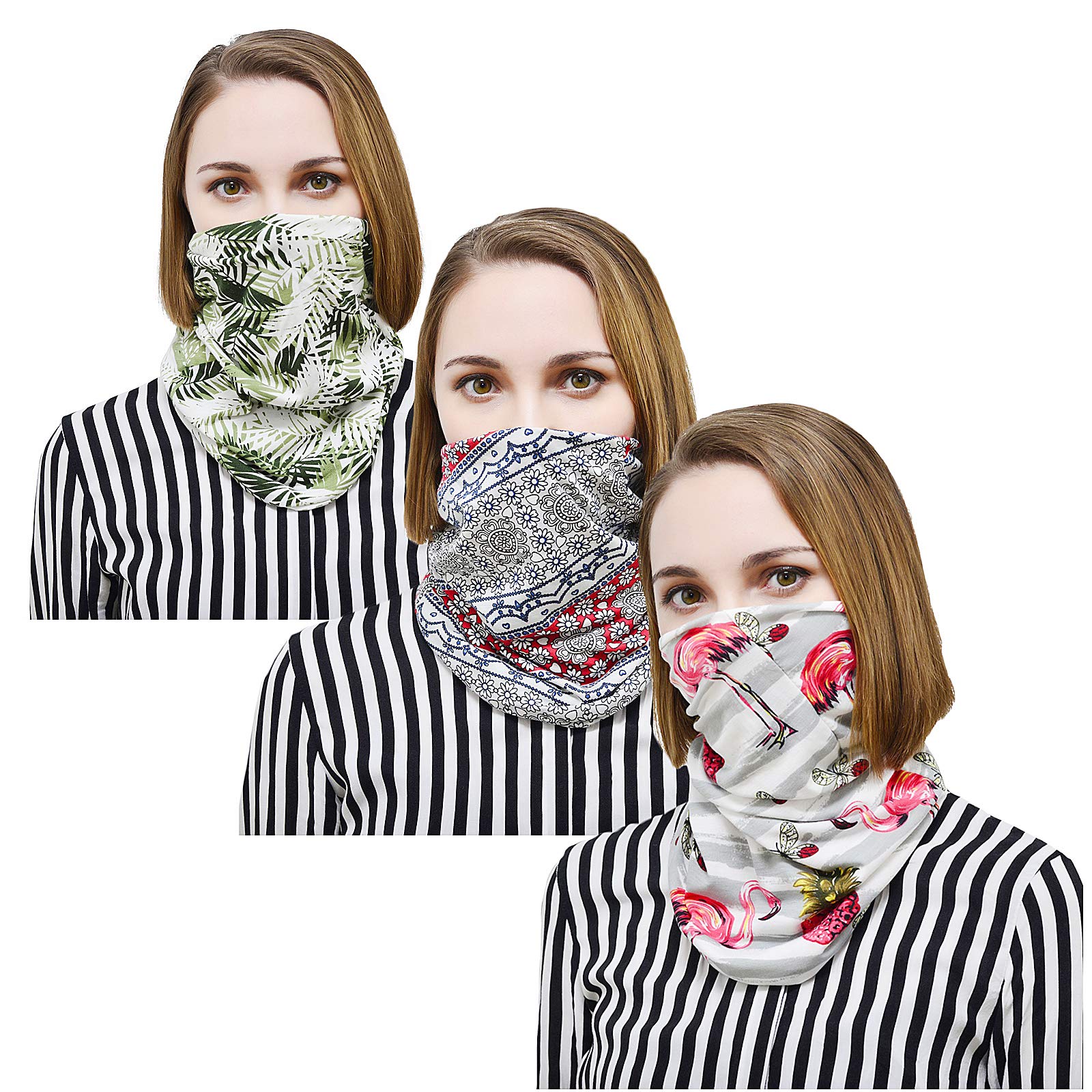 DREYOLIFE Seamless Face Bandana UV Protection Scarf Motorcycle Neck Gaiter for Hiking Running Riding Multi-Purpose Cap