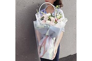 Clear Flower Bouquet Bags with Handle