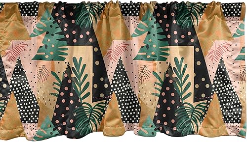 Miniatura 32 de Lunarable Cenefa de ventana azul pálido, diseño de conchas de vida submarina grunge, estrellas de mar, arte marítimo incompleto, cenefa de cortina