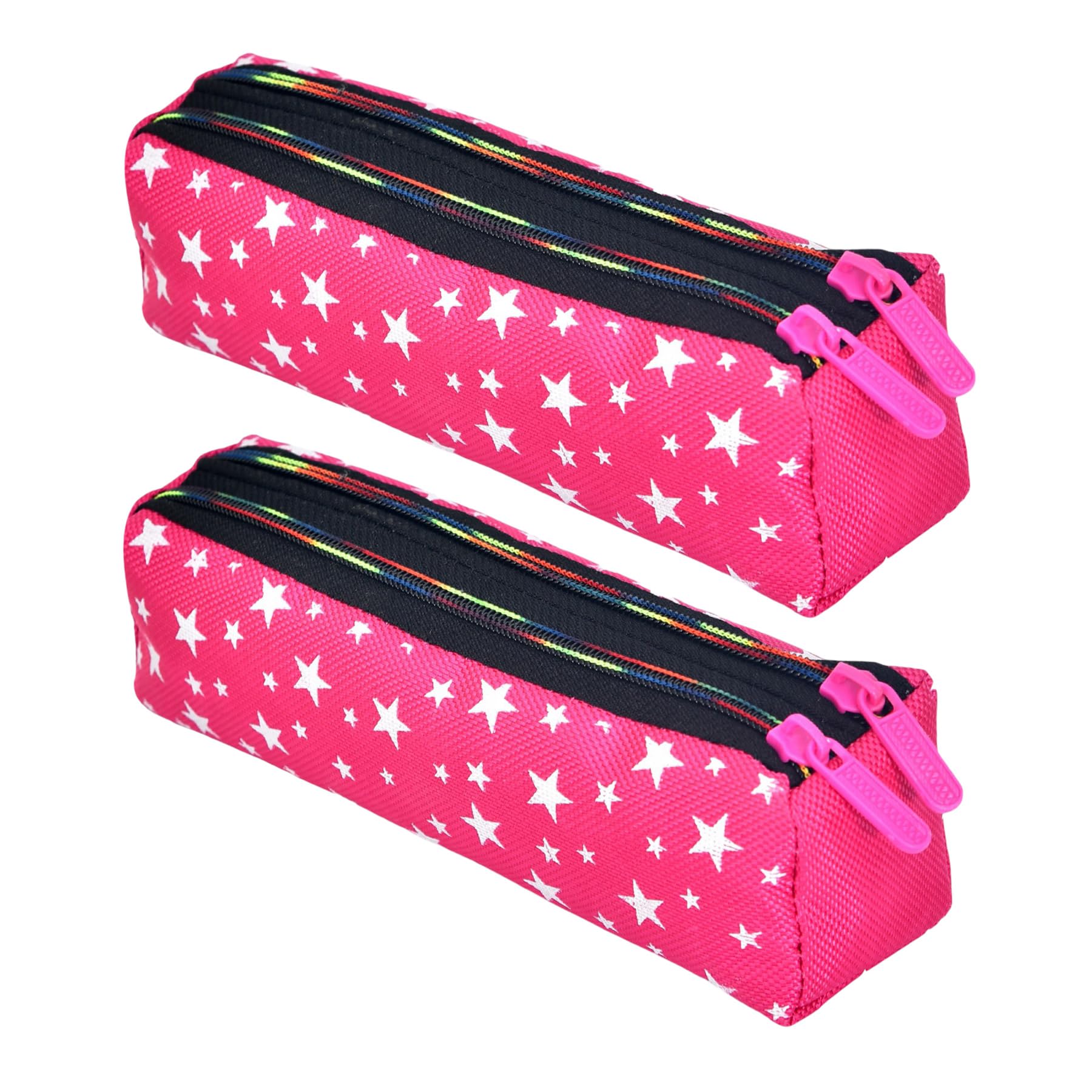 Kuber Industries Pencil Pouch | Rexine Stationary Pouch | 2 Zipper Pencil Utility Pouch | Pen-Pencil Box for Kids | Star Pencil Pouch | Pack of 2 | Pink (B0CWRR92JH) Amazon Price History, Amazon Price Tracker
