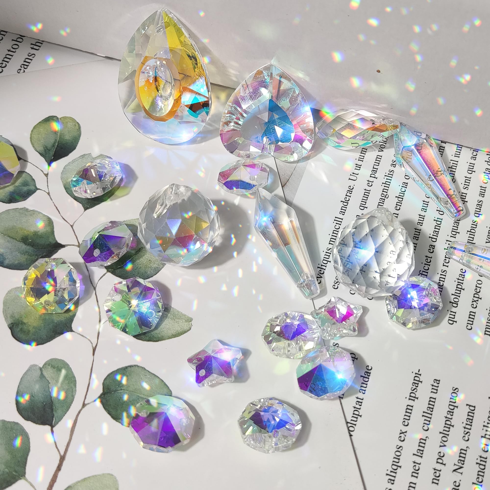 Acchiappasole A Doppia Spirale Con Cristallo E Luna – Decorazione In Vetro E Zinco Per Giardino, Balcone E Finestra, Effetto Arcobaleno, Argentata