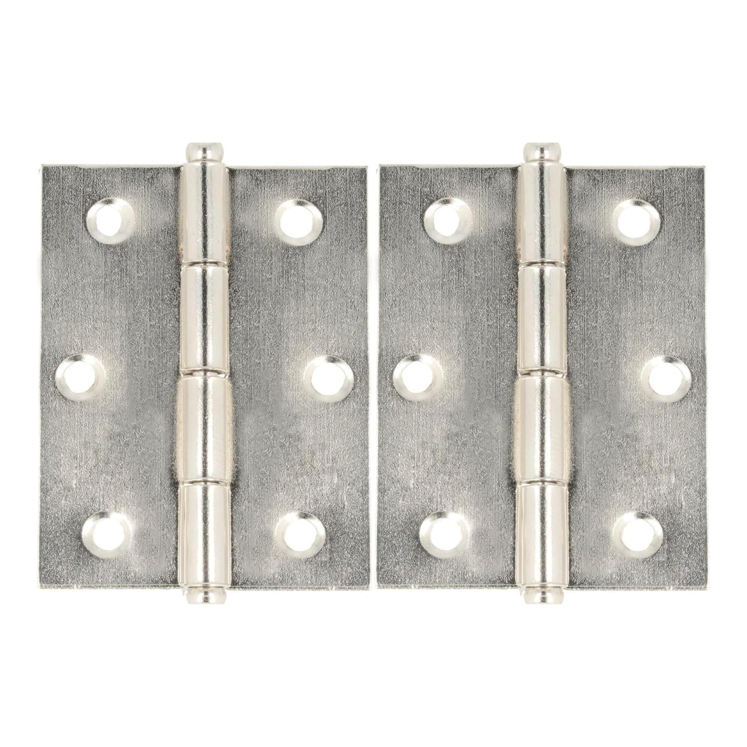 Cerniere con Spina a Levare in Ferro per Mobili, Armadi, Porte e Infissi – Cerniere in Ferro Resistenti Facili da Montare, Ideali per Uso Interno ed Esterno (ferro nichelato 35x40 mm. 2 pz.)