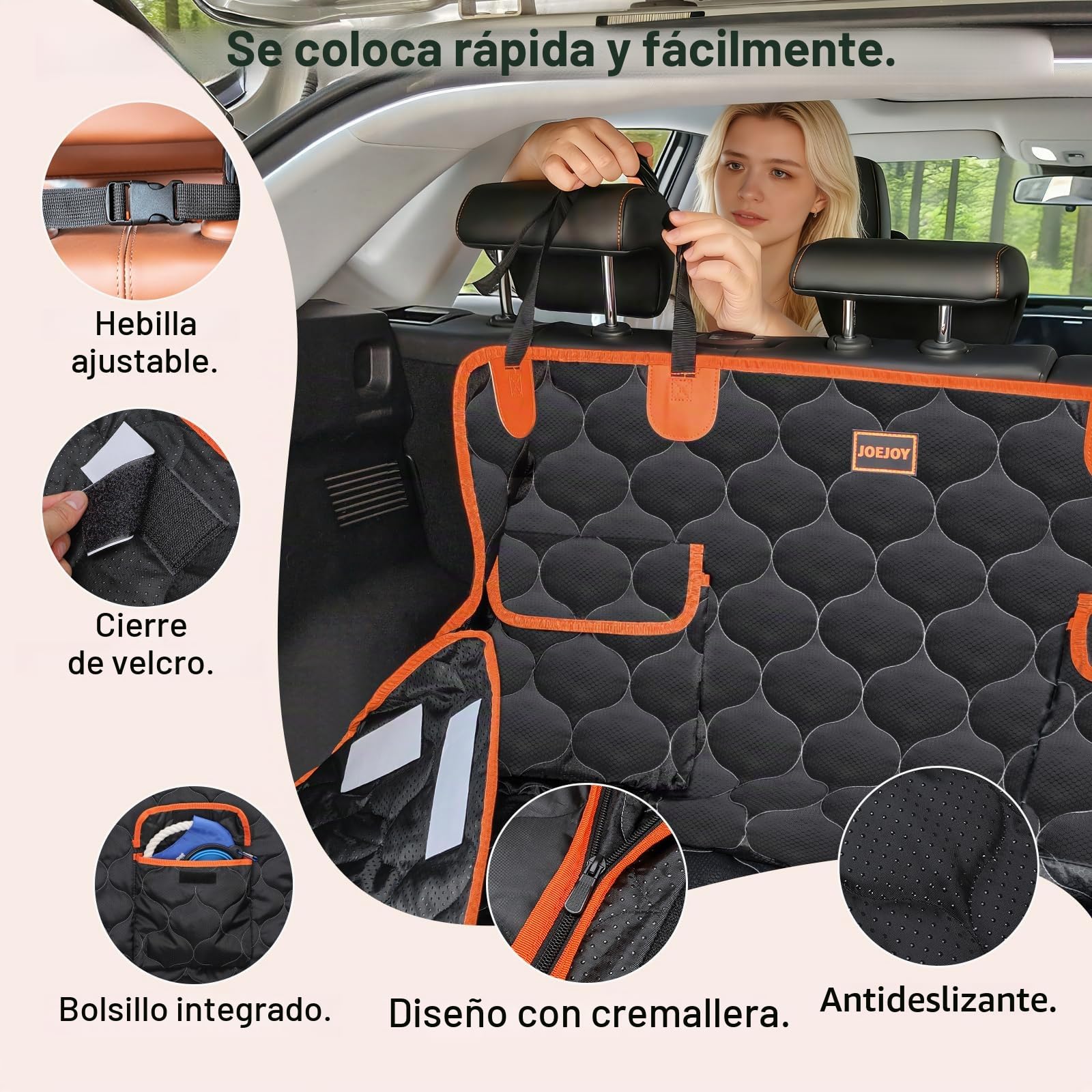 JOEJOY Protector Maletero Coche Perros con Protección Lateral, Universal Funda Maletero Coche Perros Imperméable Anti-rayures - Facil Mantenimiento