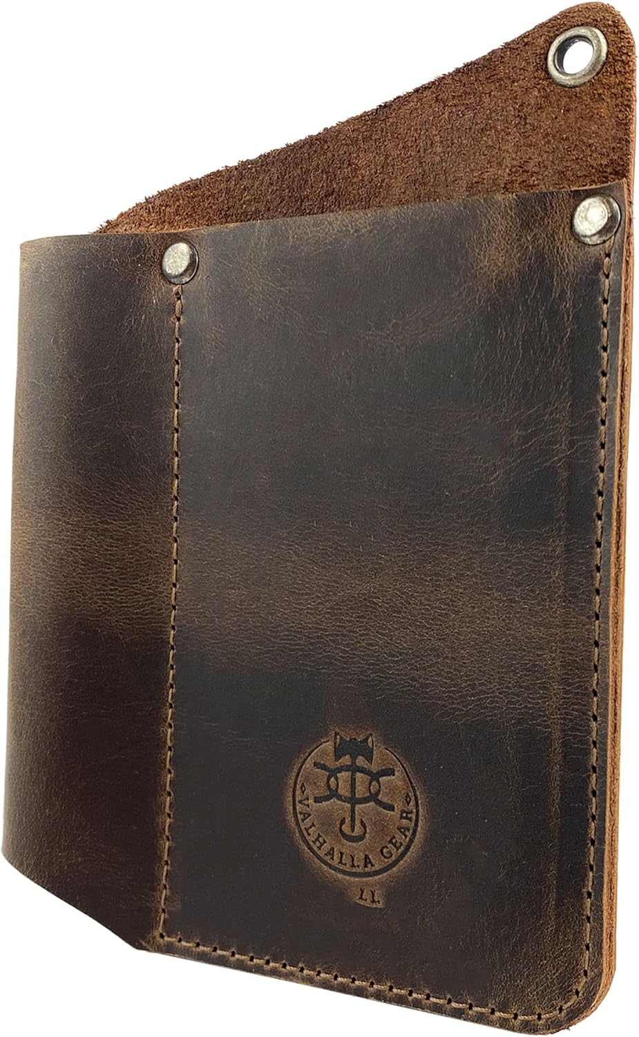 Tool Holster Handmade from Full Grain Leather - Multitool Holder, Knife Sheath, Camping & Outdoor Accessories - Bourbon Brown