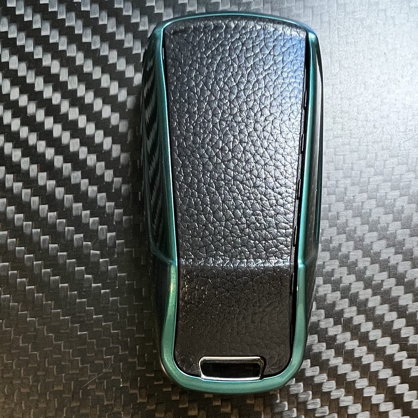 Schlüsselcover Rot Carbon Look Für Audi - GFK Hülle Sportlich & Hochglanz