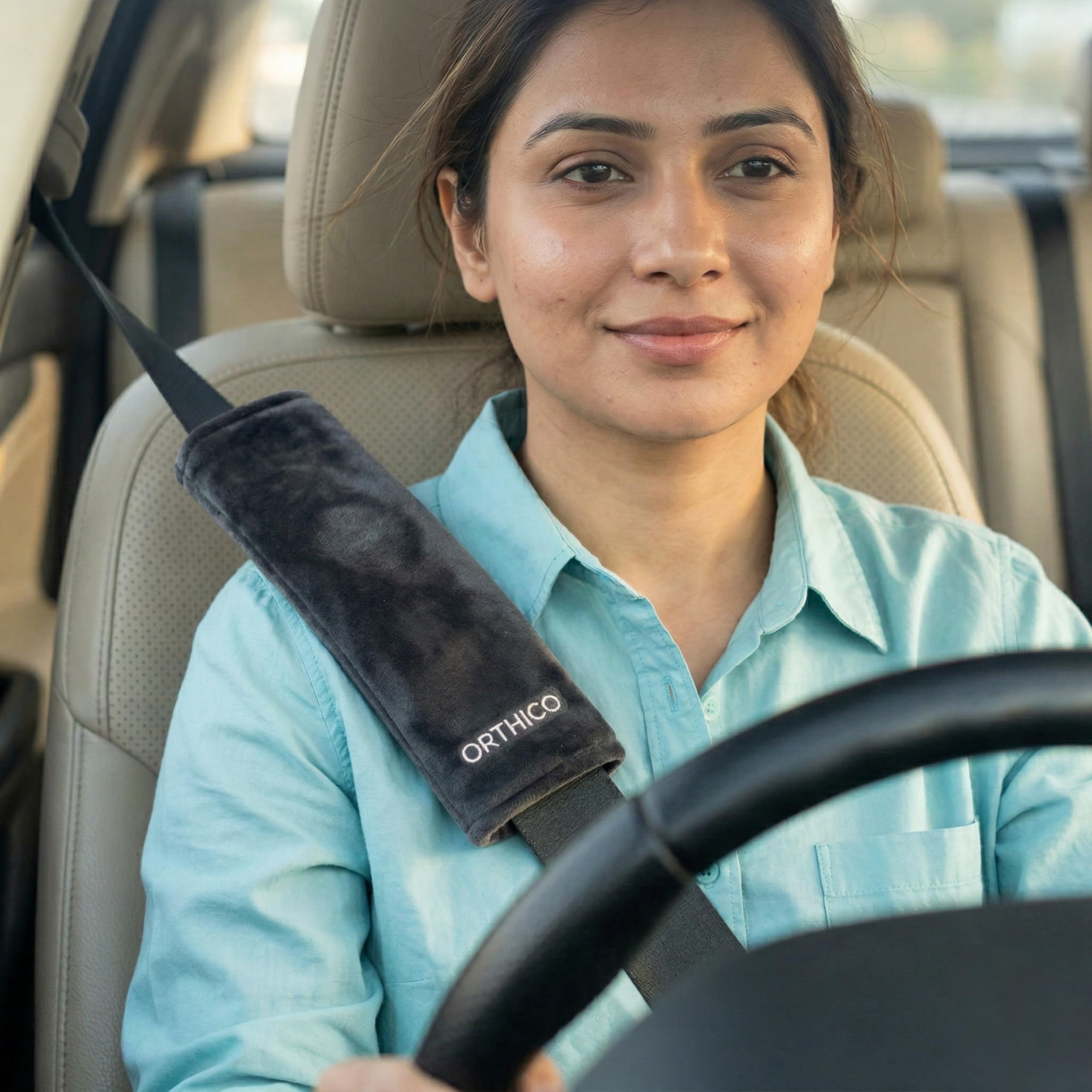 Car Seat Belt Cushion (Pack of 2), Soft Seat Belt Cover Set for Shoulder, Universal Strap Pads for All Cars, Backpack, Purse and Travel Bag (Dark Grey, 12 Inch Length)-image-30