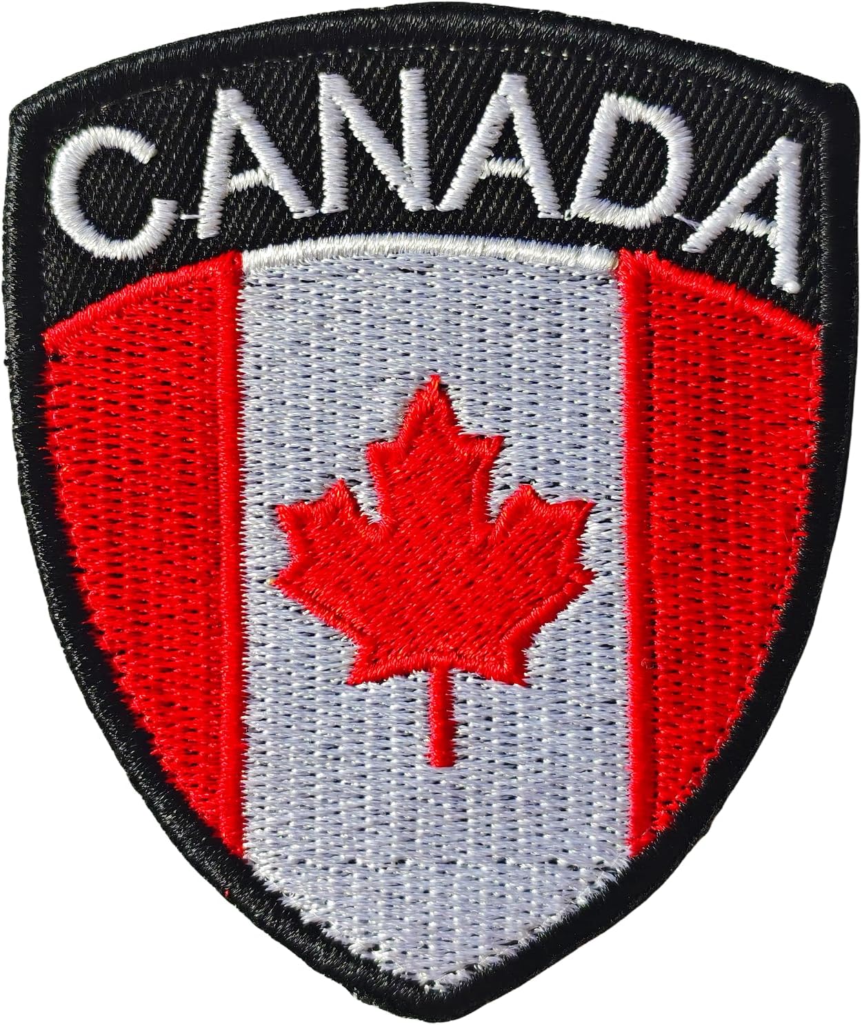 Canada Flag Shield Patch Hook and Loop Canadian Emblem Patriotic Patches for Canadians Embroidered Tactical Morale Badge Cool Military Meme for Army Backpack Bag Vest Molle Helmets Gym Clothes