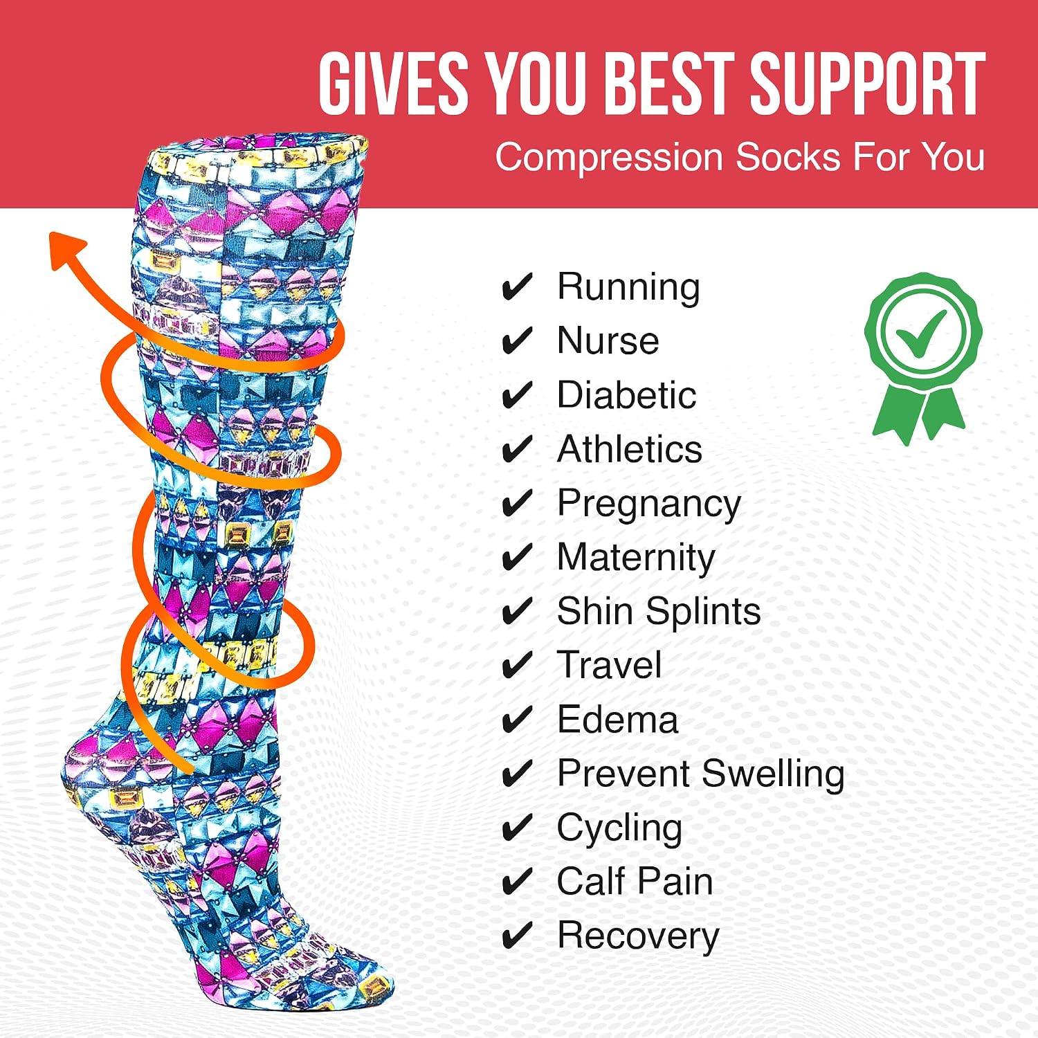 Celeste Stein 15-20 mmHg Graduated Compression Socks for Women – Improves Circulation & Leg Support image 5