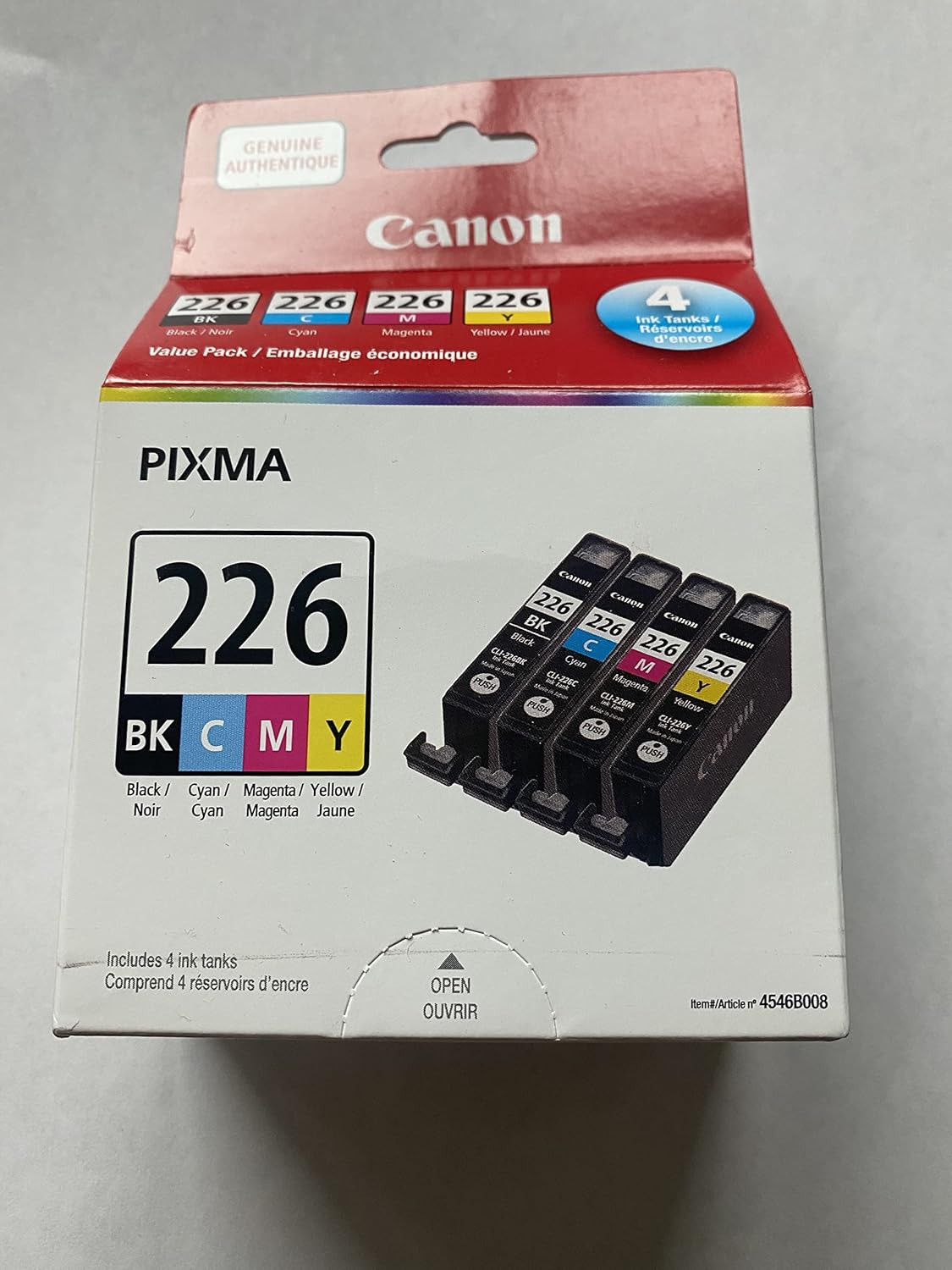 Canon CLI-226 4-Color Black/Cyan/Magenta/Yellow - Bulk Packaging