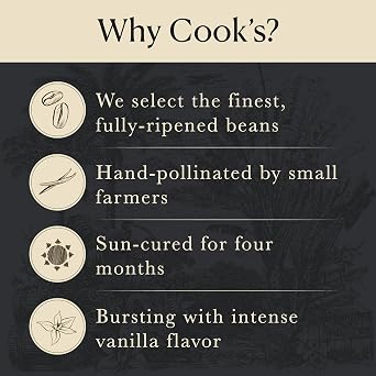 Cooks, Vanilla Powder, Worlds Finest Gourmet Fresh Premium Vanilla, 4.5 oz