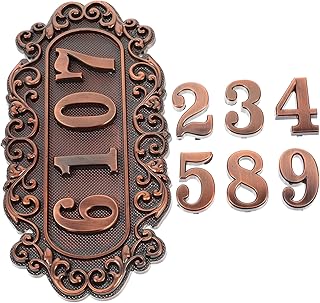 ORFOFE 1 Set House Address Plaque Plastic Mailboxes Digital License Plate Sticker by Numbers Rustic Address Number Sign Address Signs for Houses Number Doorplate Abs Plaques Number Metal