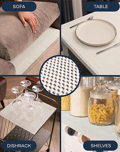 Miniatura 4 de Agarre antideslizante para alfombra, acolchado debajo de la alfombra de 2 x 3 pies para alfombras de área, protección y amortiguación mejoradas,