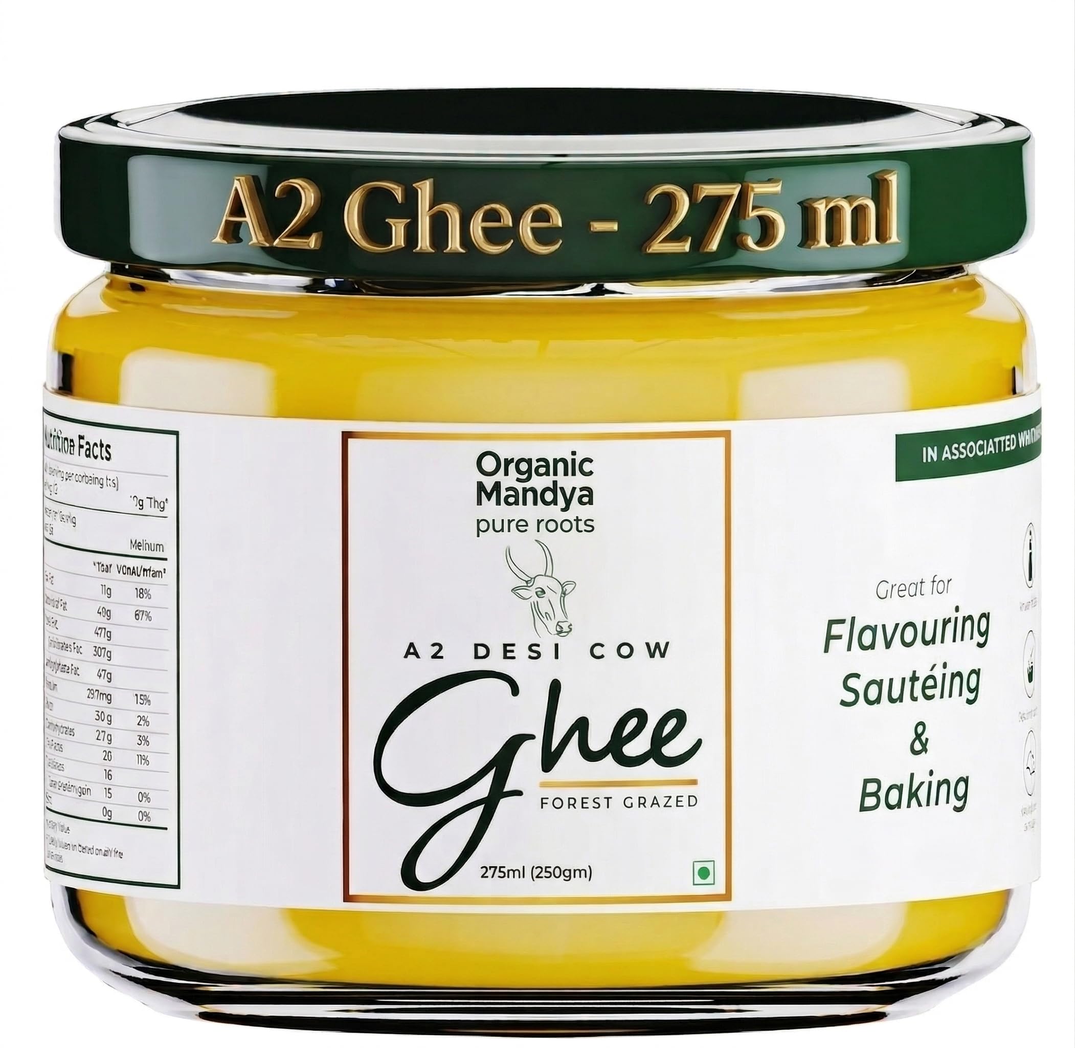 A2 Desi Grass-Fed Ghee Clarified Butter small jar