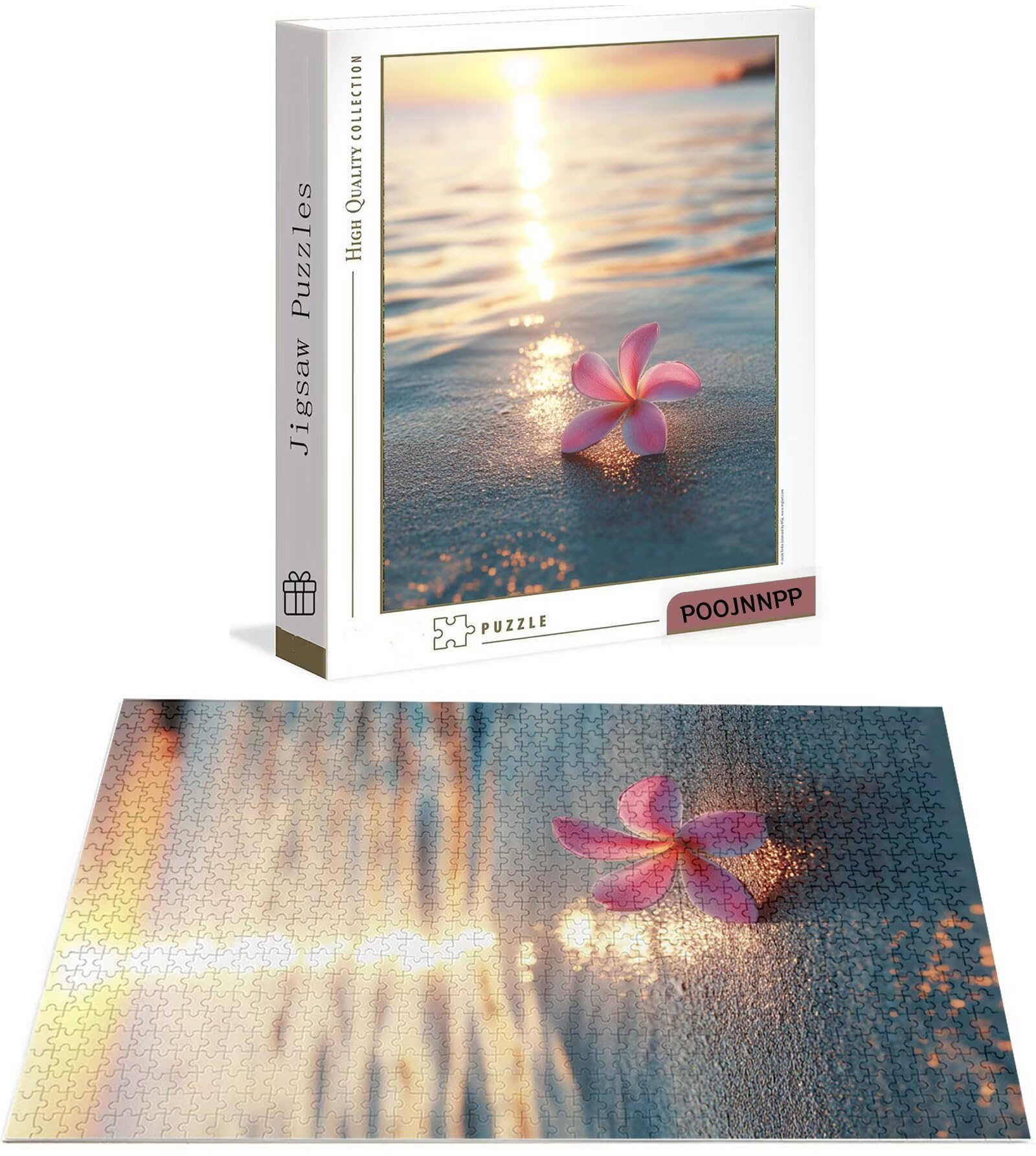 Puzzle 6000 Pezzi per Adulti, Puzzle Fiore in Legno per Adulti, Puzzles Spiaggia Impegnativi, Giochi Educativo per Famiglie, Rompecapo con Scatola per Decorazioni Casa, Donna Regalo di Natale B-8343