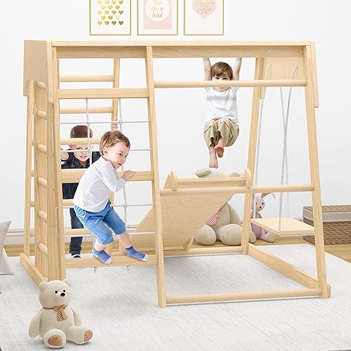 Miniatura 4 de Zupemo Zona de juegos interior, gimnasio de la jungla interior para niños pequeños, juegos de escalada para niños pequeños, juegos multifunción