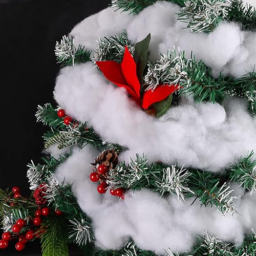 Miniatura 10 de FOIMAS Nieve artificial, polvo de nieve falsa de Navidad, copo de nieve seco con purpurina para Navidad, decoración de invierno, suministro de