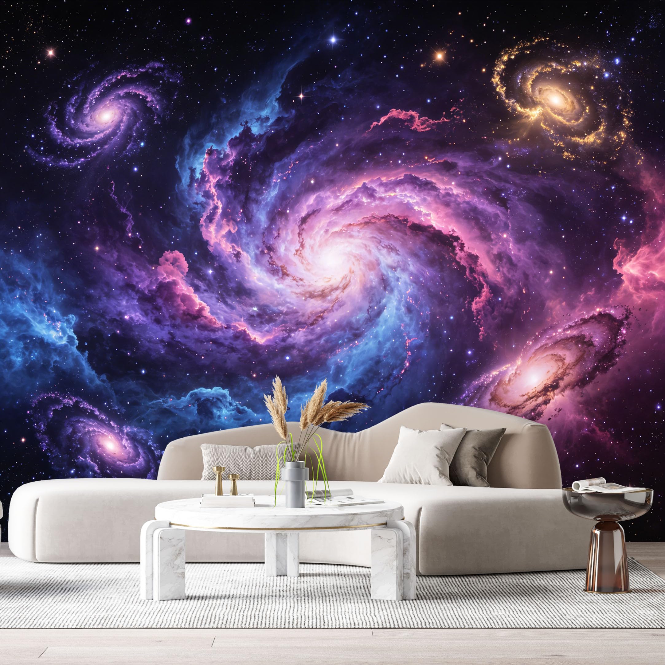 Custom Size Wall Murals Deep Space Galaxy Celestial Nebula Astronomy Stars Cosmic 3D SelfAdhesiveWall Fabric Removable Wallpaper Wall Decor for Living Room Bedroom Bathroom