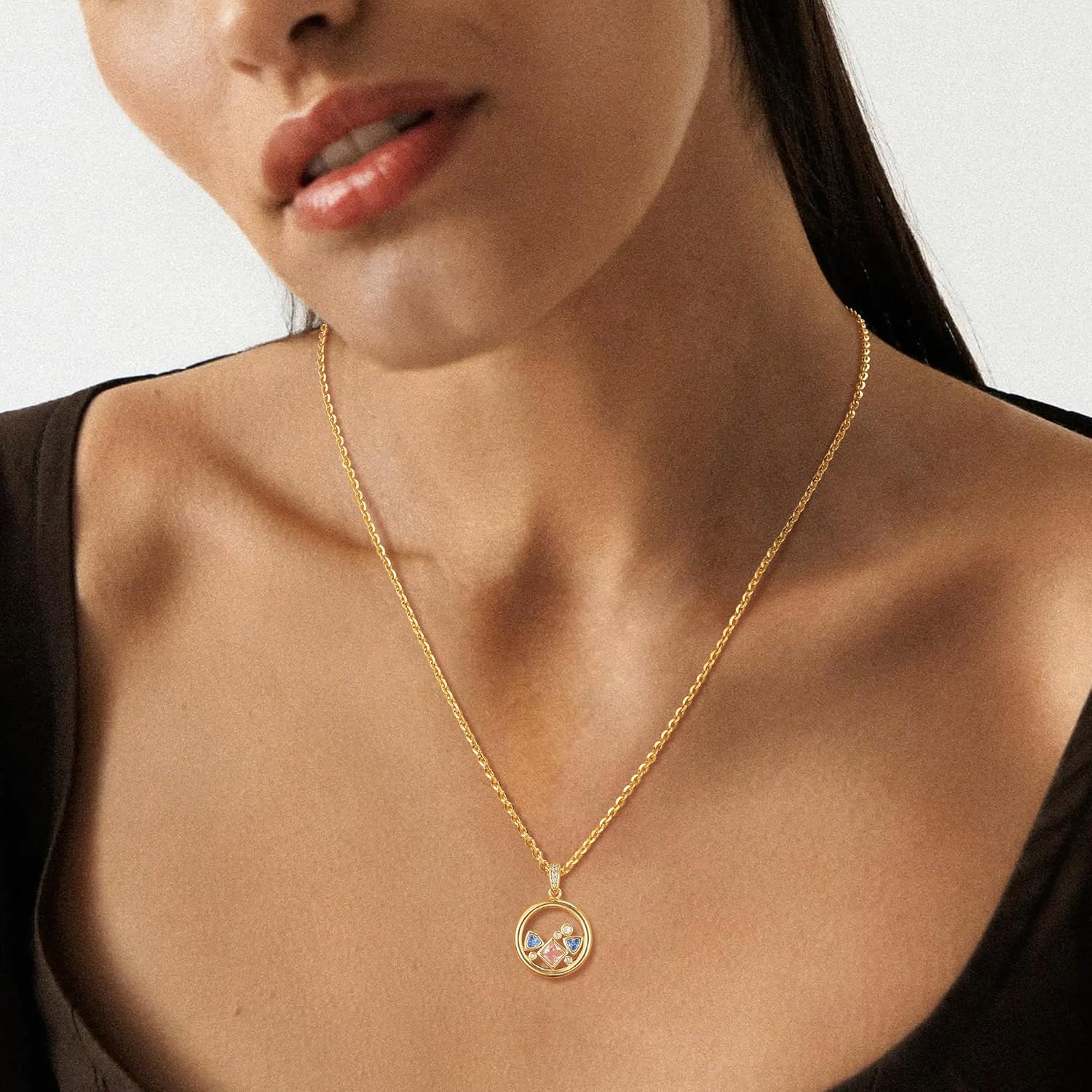 BENEIGE Gold Necklace Gold Plated with Cubic Zirconia Charm Necklaces for women - Image 2