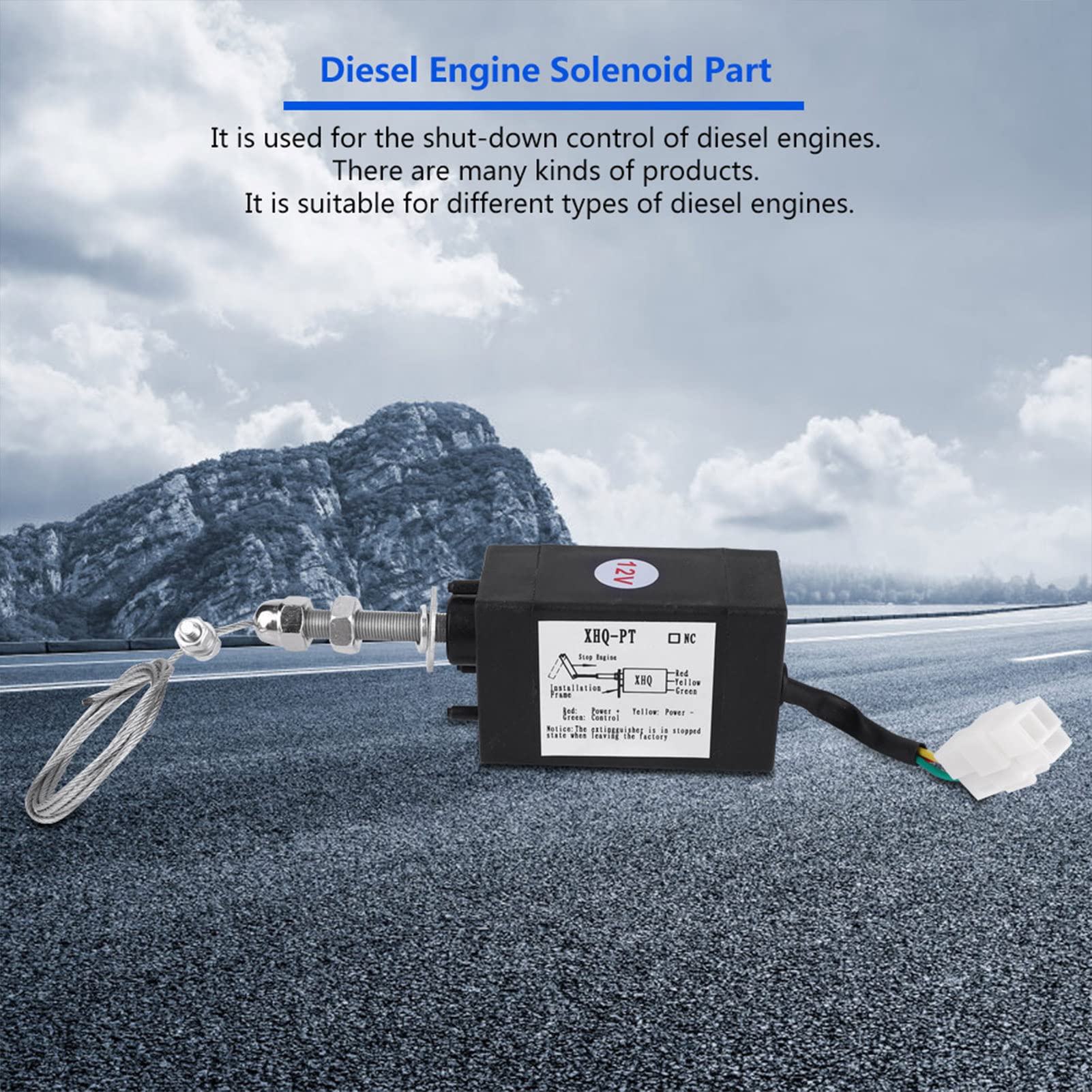 Elettrovalvola Di Arresto Motore Diesel 12V - Solenoide Per Spegnimento Sicuro Del Carburante - Foto 11