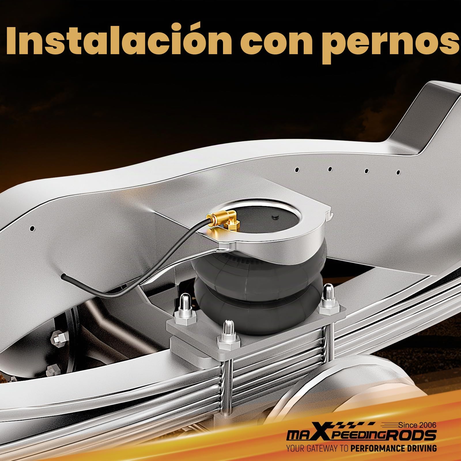 maXpeedingrods 2x Suspensión para Mercedes Sprinter 2006‑2020 | 12v Compresor, Monte Simple Trasero, TraccióN Tras./Del., Tubo 12m, ManóMetro Simple