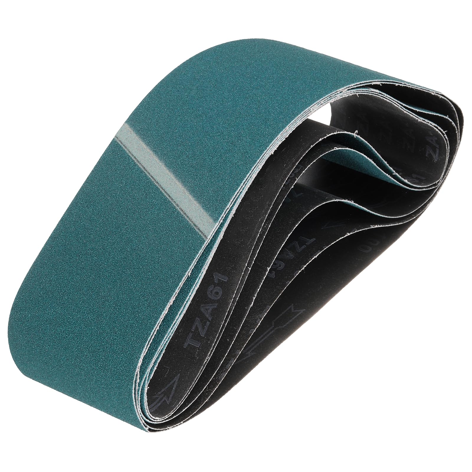 sourcing map 100mm x 915mm Sanding Belts, 5 Pcs 80 Grit Zirconia Abrasive Belt Sander File Belt for Woodworking, Metal Polishing, Knife Sharpener