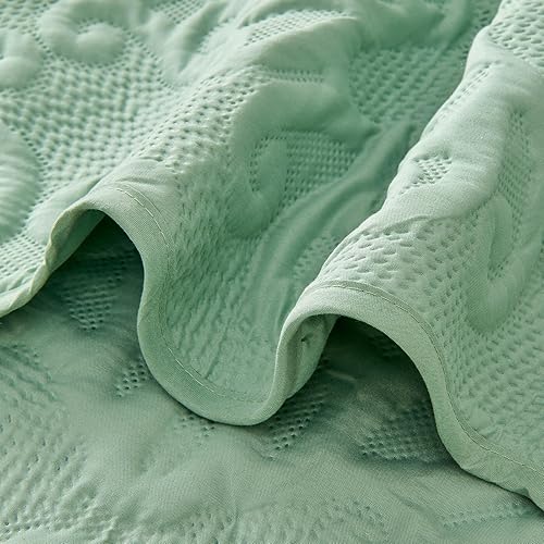 Miniatura 6 de Colchas extragrandes tamaño King de 128 x 120 pulgadas para cama alta, juego de colcha ligera de 3 piezas, 1 edredón extra ancho y 2 fundas de