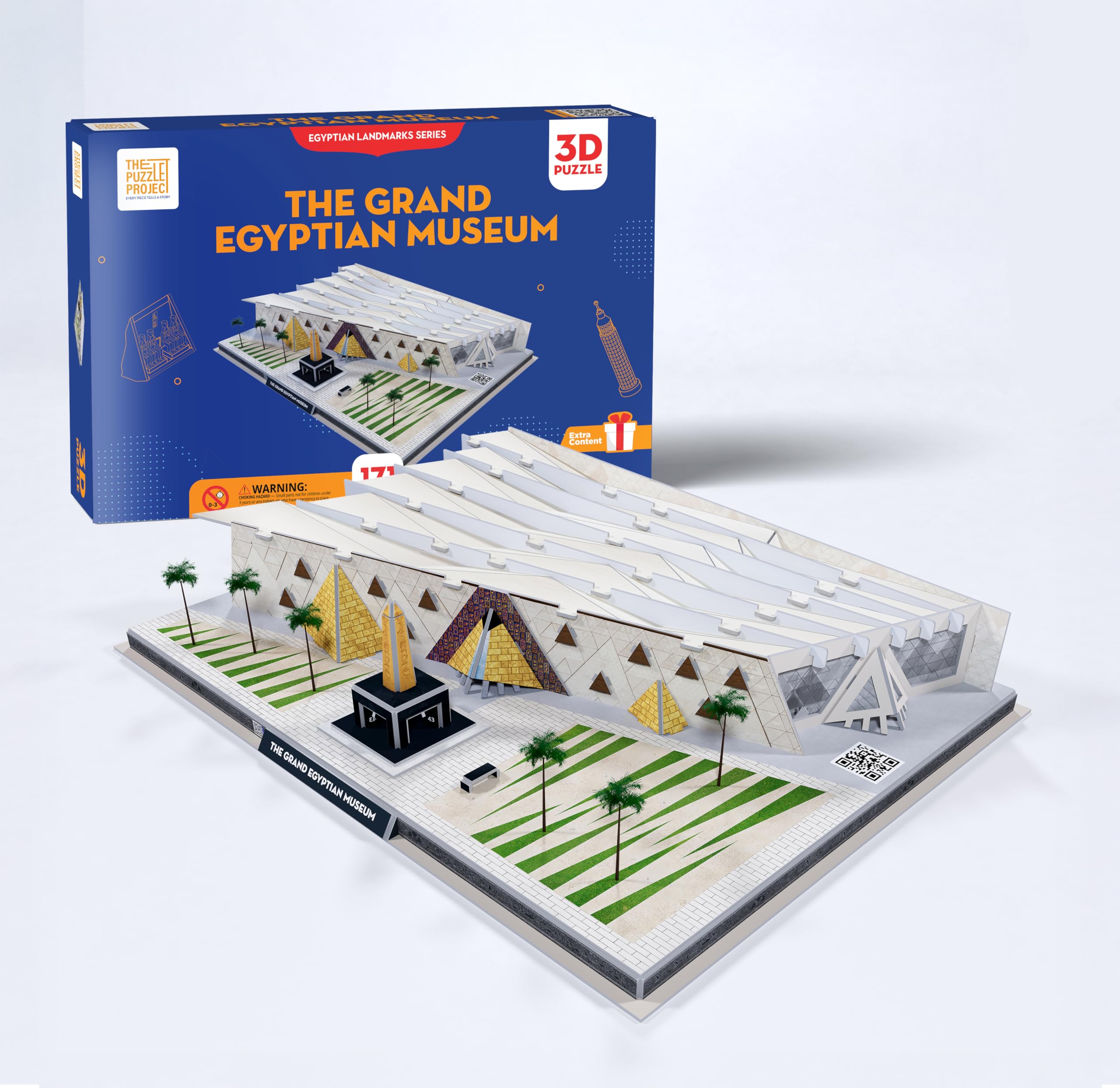 Puzzle 3D Egitto: Piramide, Sfinge E Abu Simbel - Modello Da Costruire Cubic Fun C077h