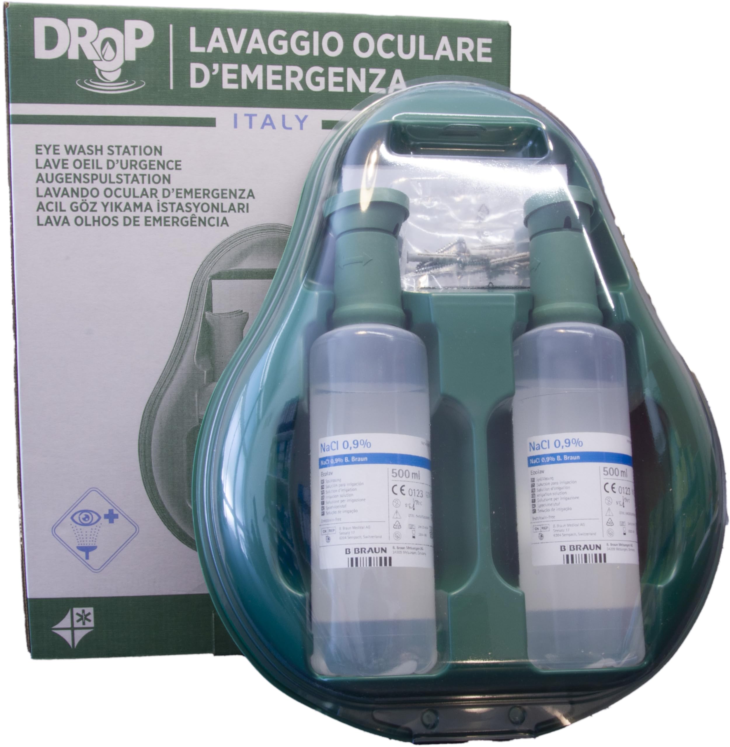 Zestaw do awaryjnego przemywania oczu Solankowy roztwór soli fizjologicznej 500ml x2