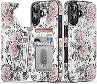 Vista 491 de LETO para iPhone 15 Pro Funda tipo cartera - Tapa tipo folio con patada - Diseños de moda - Tarjetero - Funda protectora para mujeres y niñas - 6.1