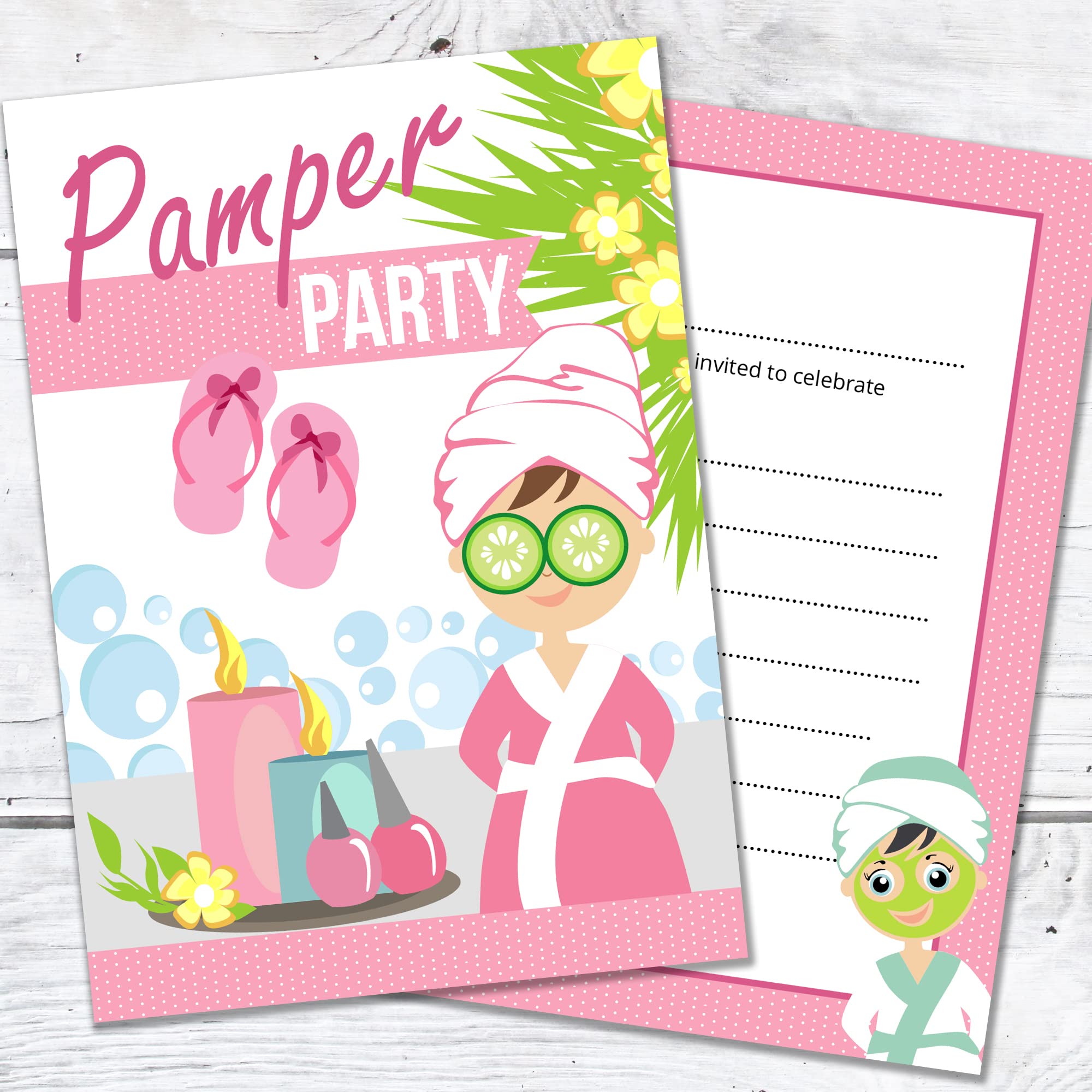 Olivia Samuel 20 x Pamper Party Invites from A6 Double Sided Cards with Envelopes : Amazon.co.uk: Toys & Games olivia-samuel-20-x-pamper-party-invites-from-a6-double-sided-cards-with-envelopes-amazon-co-uk-toys-games