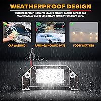 Vista 6 de Gempro Luces LED para matrícula, parachoques trasero, montaje de lámparas para Dodge Charger Challenger, Avenger Magnum Dart, 6000 K, color blanco