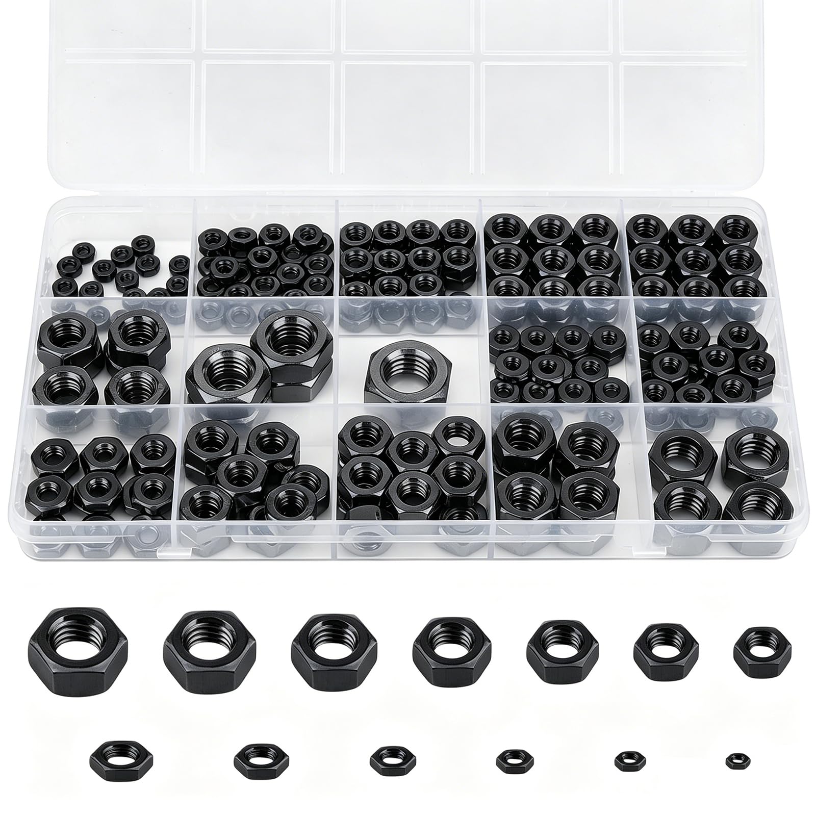 Stainless Steel Hex Nuts - 178 Pack -13 Stainless Steel Hex Nuts - 178 Pack -13