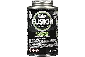 Oatey 32192 Fusion One-Step PVC Cement and Primer for Optimal Bonding