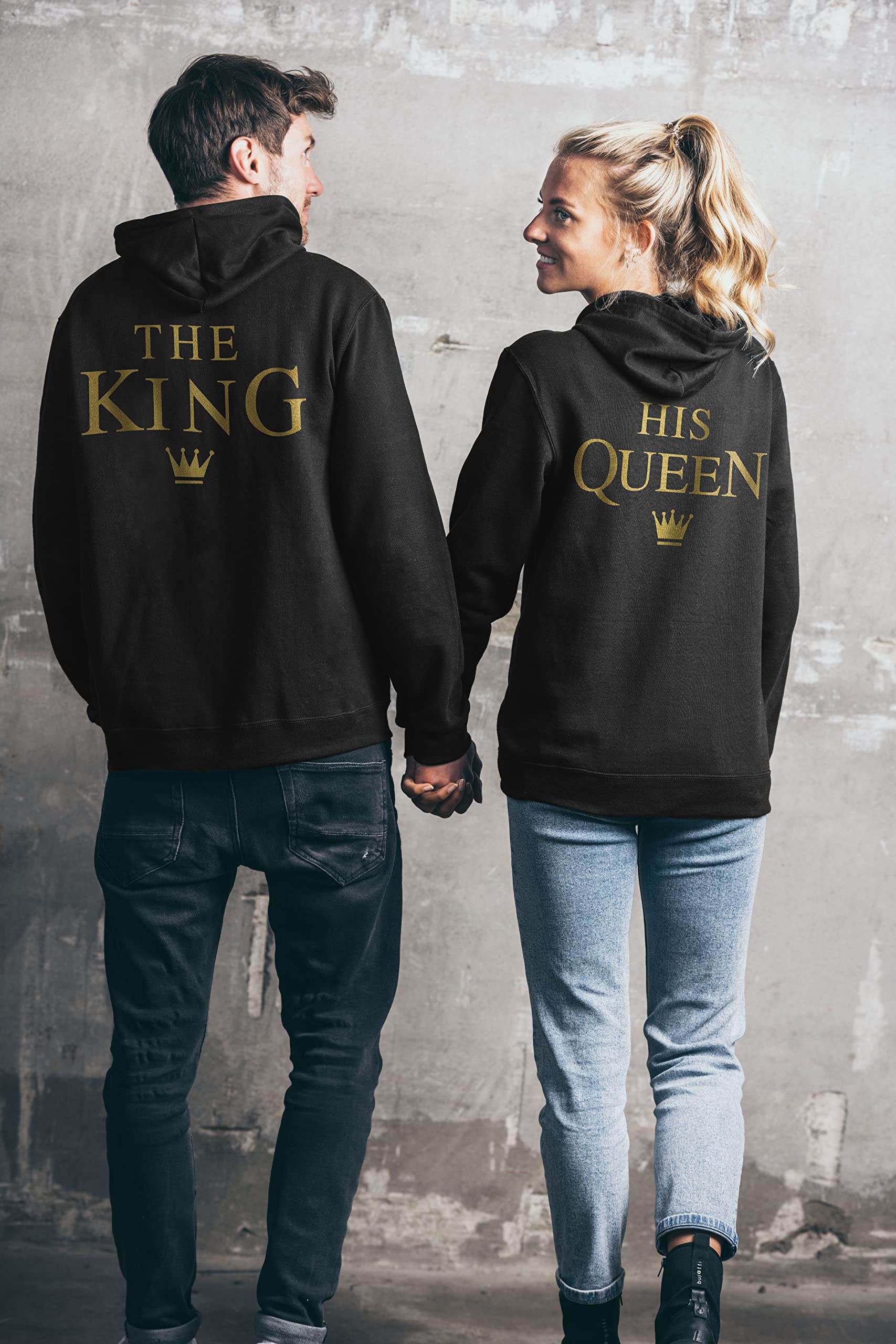 Couple Partenaire Sweat à Capuche Hoodie King Queen